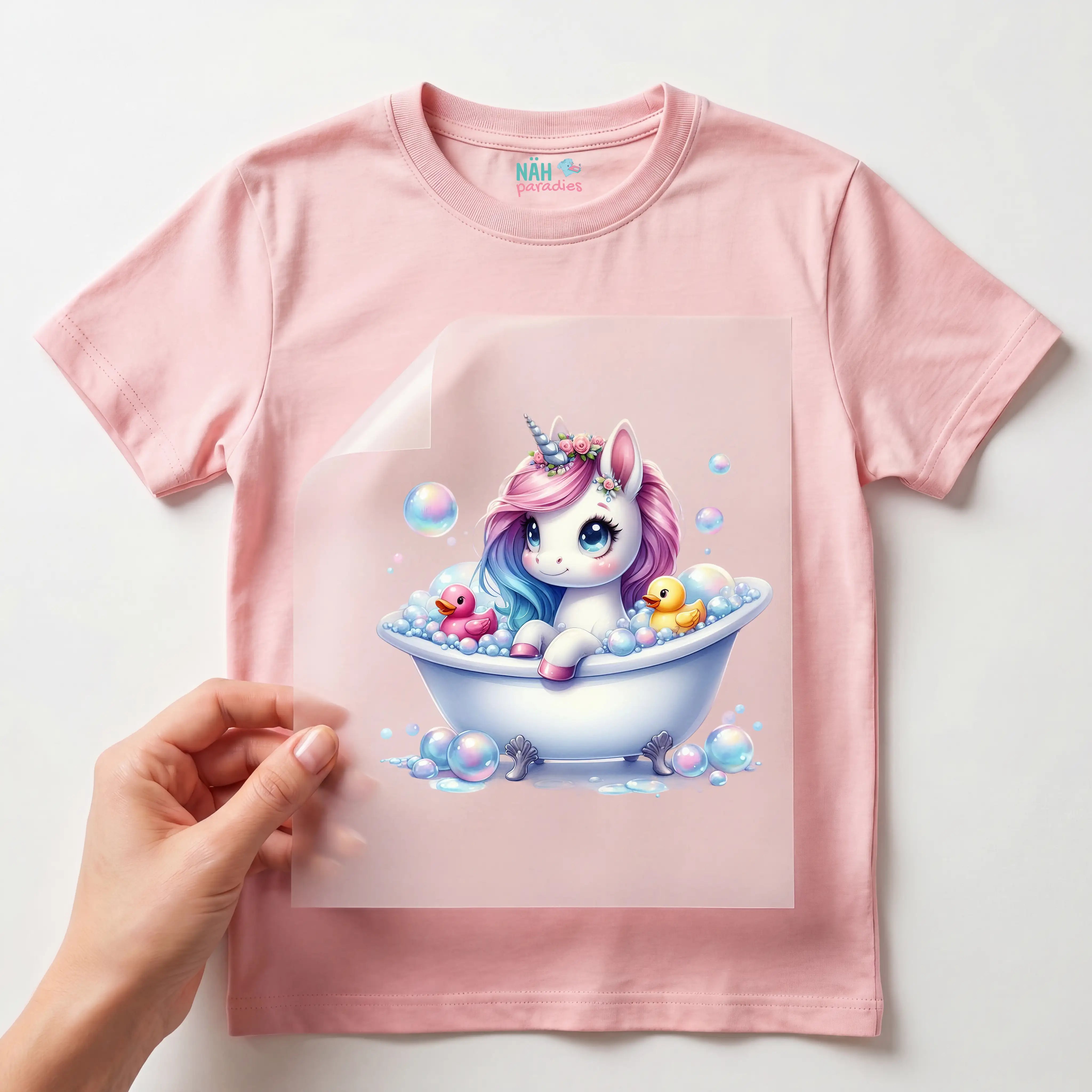 Bügelbild Einhorn Rosie Badeparadies