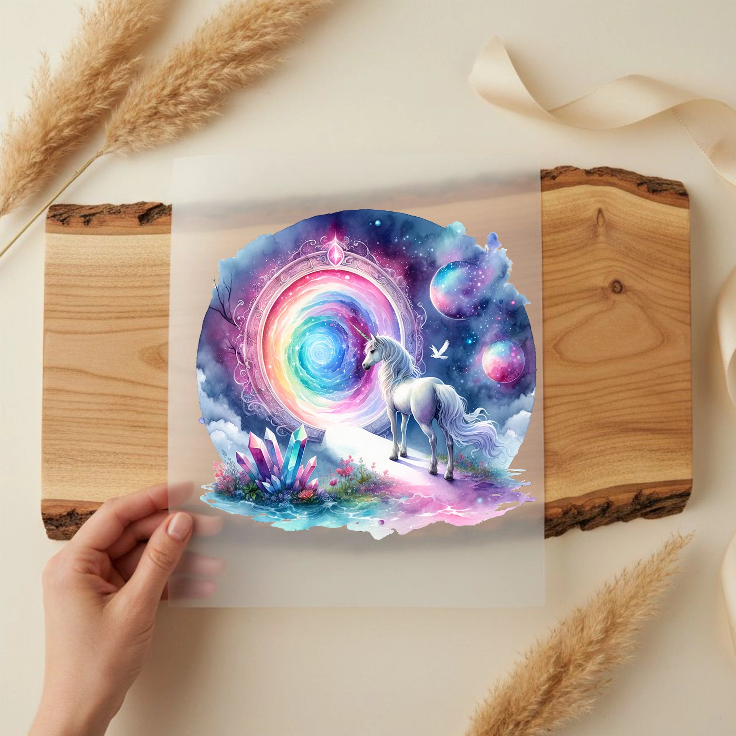 Bügelbild Einhorn Stella Dimensionsportal