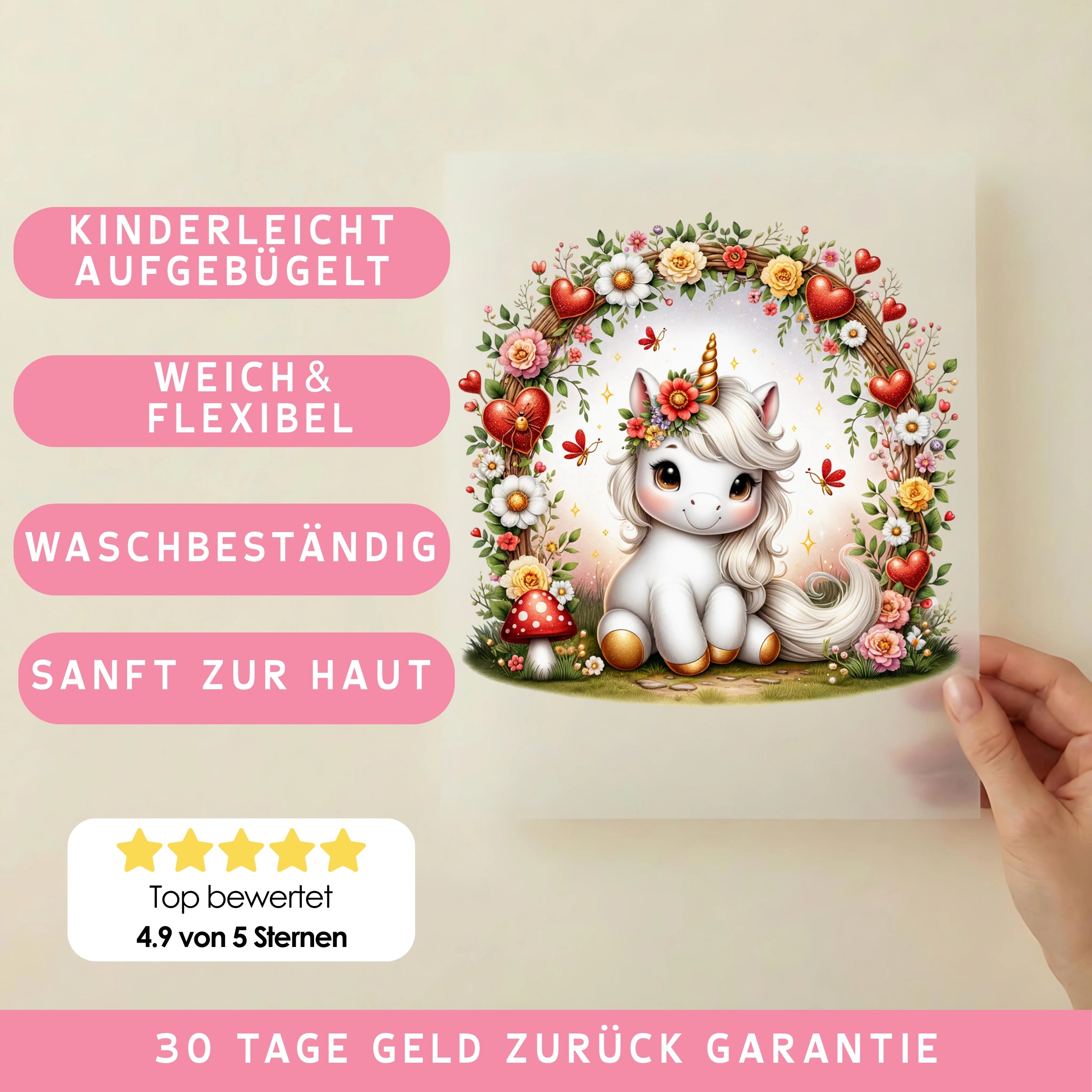 Bügelbild Einhorn Aurelias Naturzauber