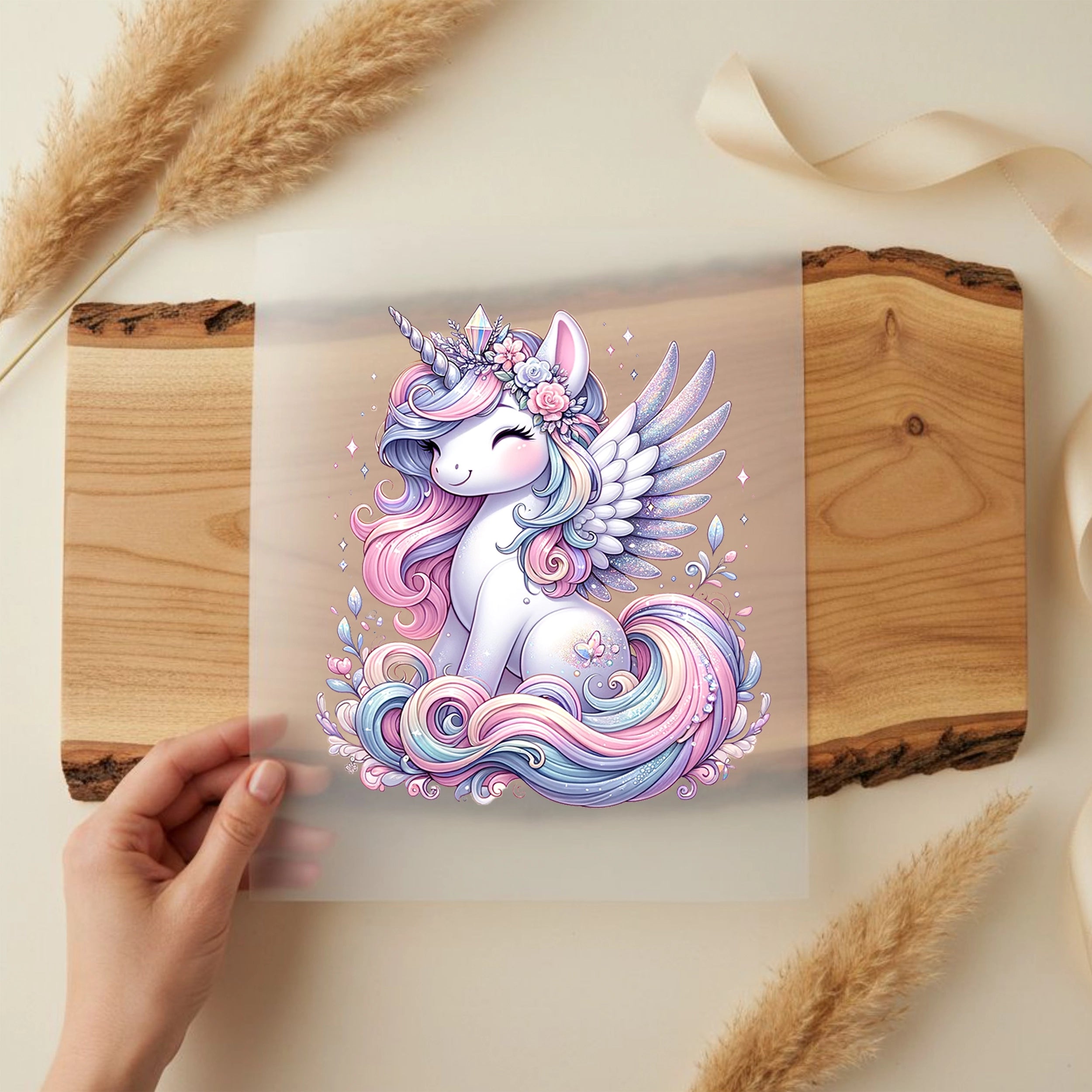 Bügelbild Einhorn Mirabella Funkelschweif