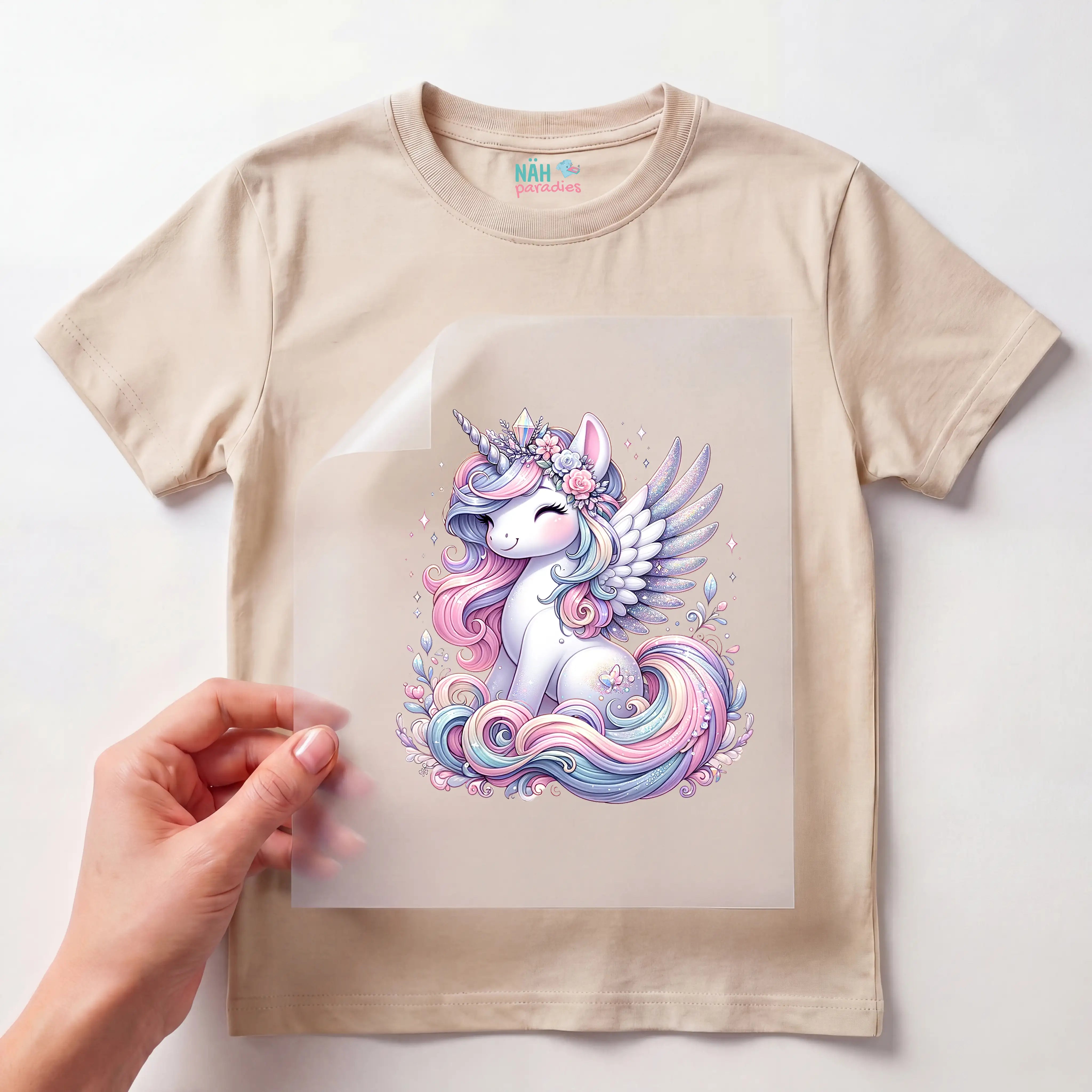 Bügelbild Einhorn Mirabella Funkelschweif