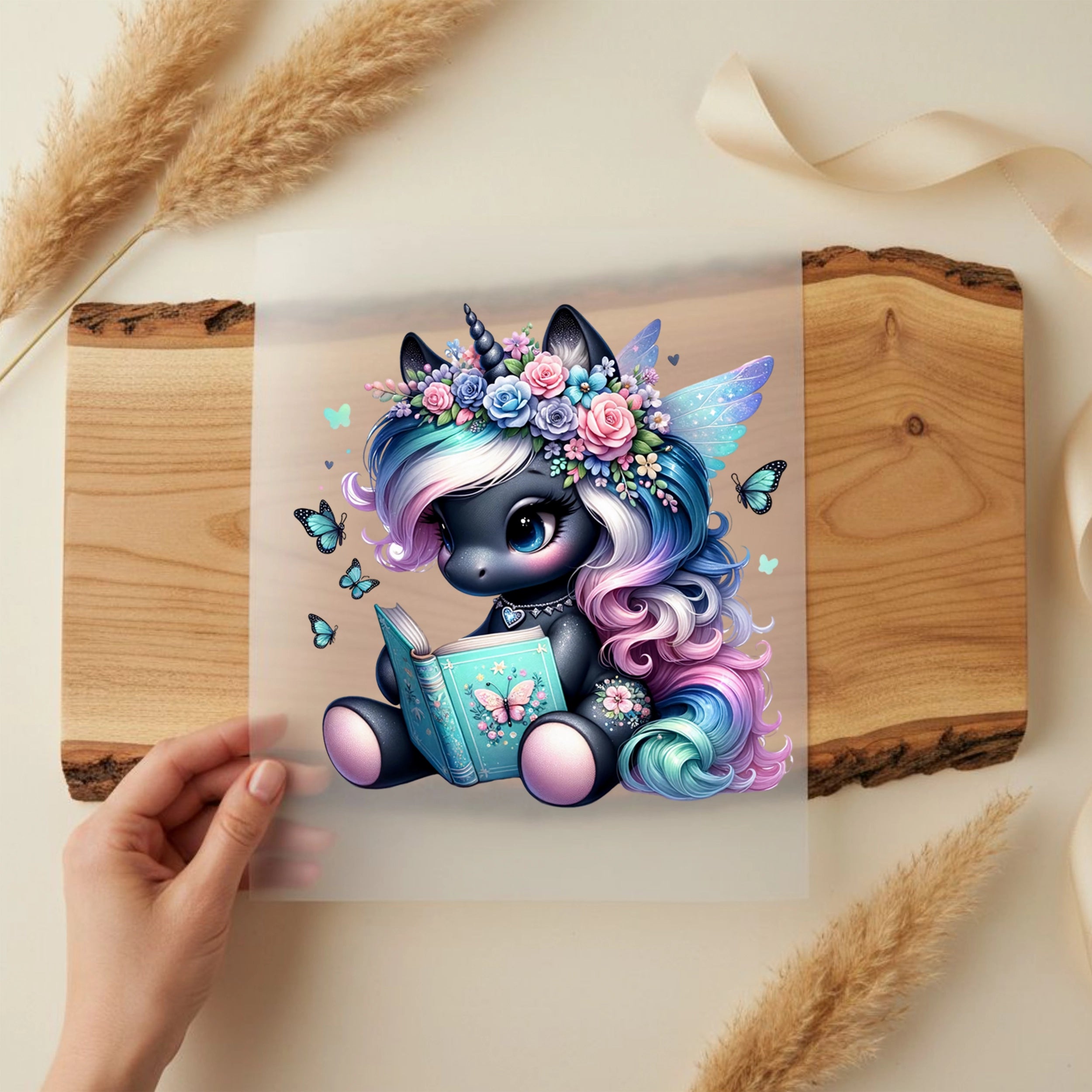 Bügelbild Einhorn Zafira Schmetterlingsbuch