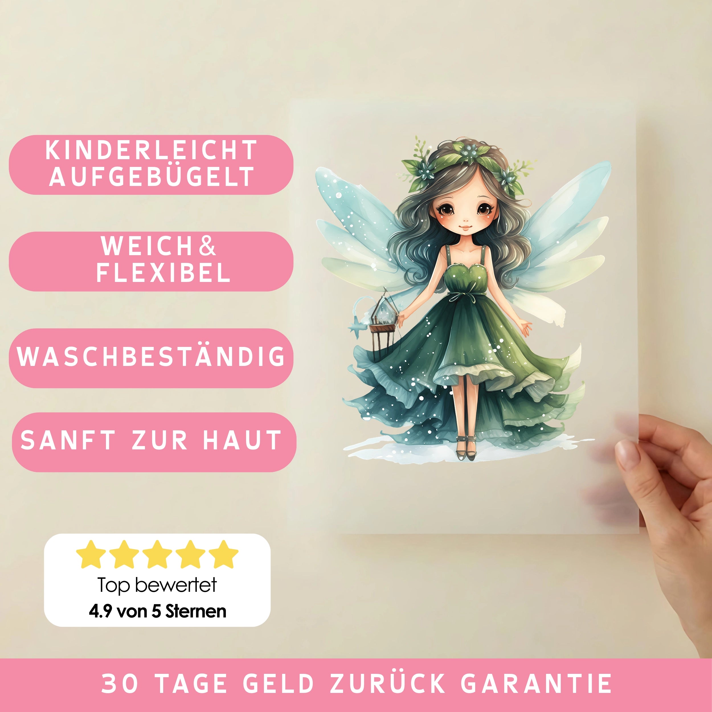 Bügelbild Grüne Zauber Fee