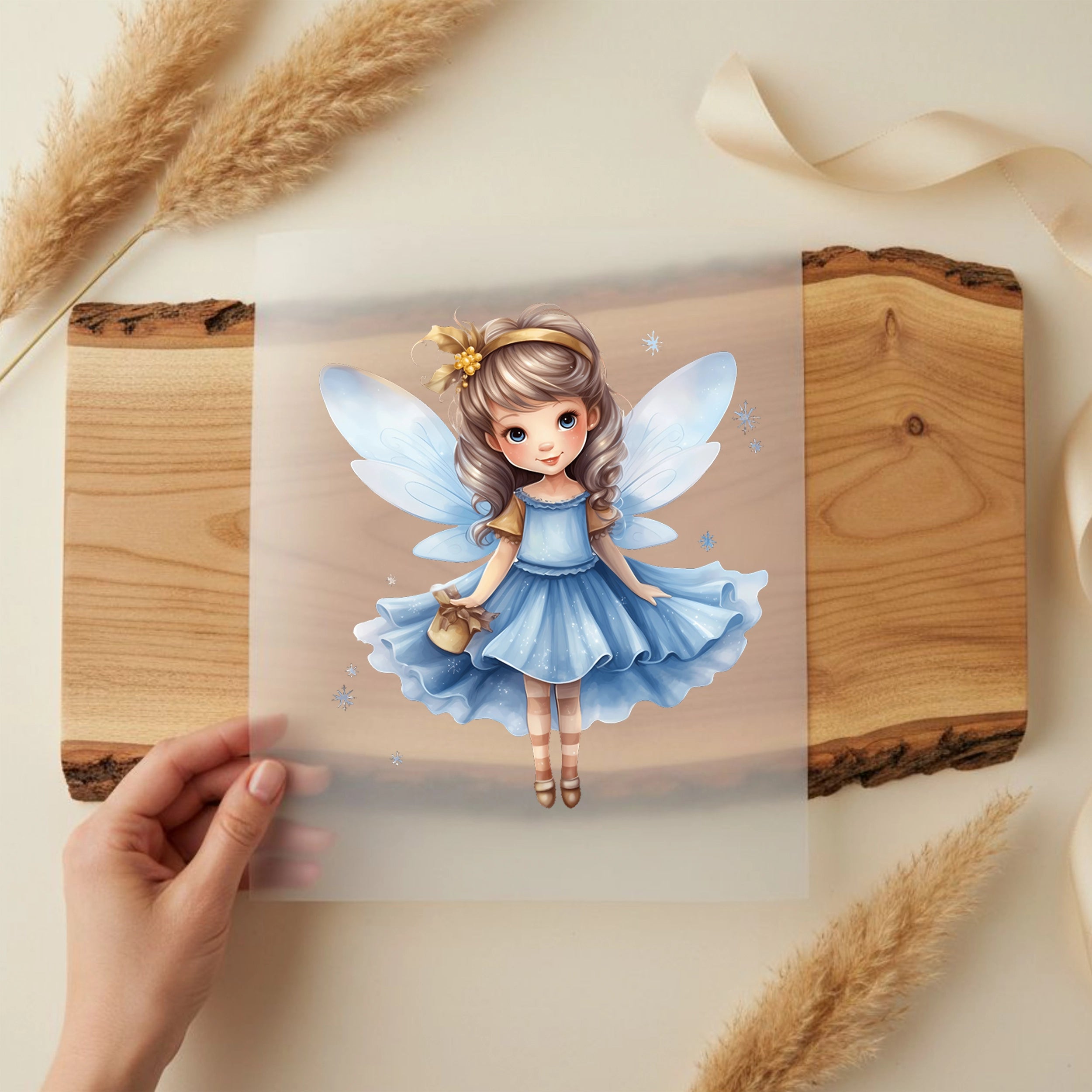 Bügelbild Zauber Fee Winter