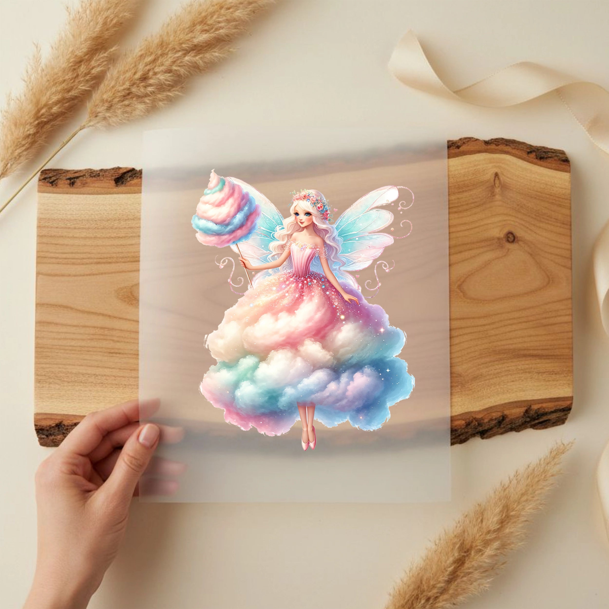 Bügelbild Zuckerwatten Fee Zuckerzauberin