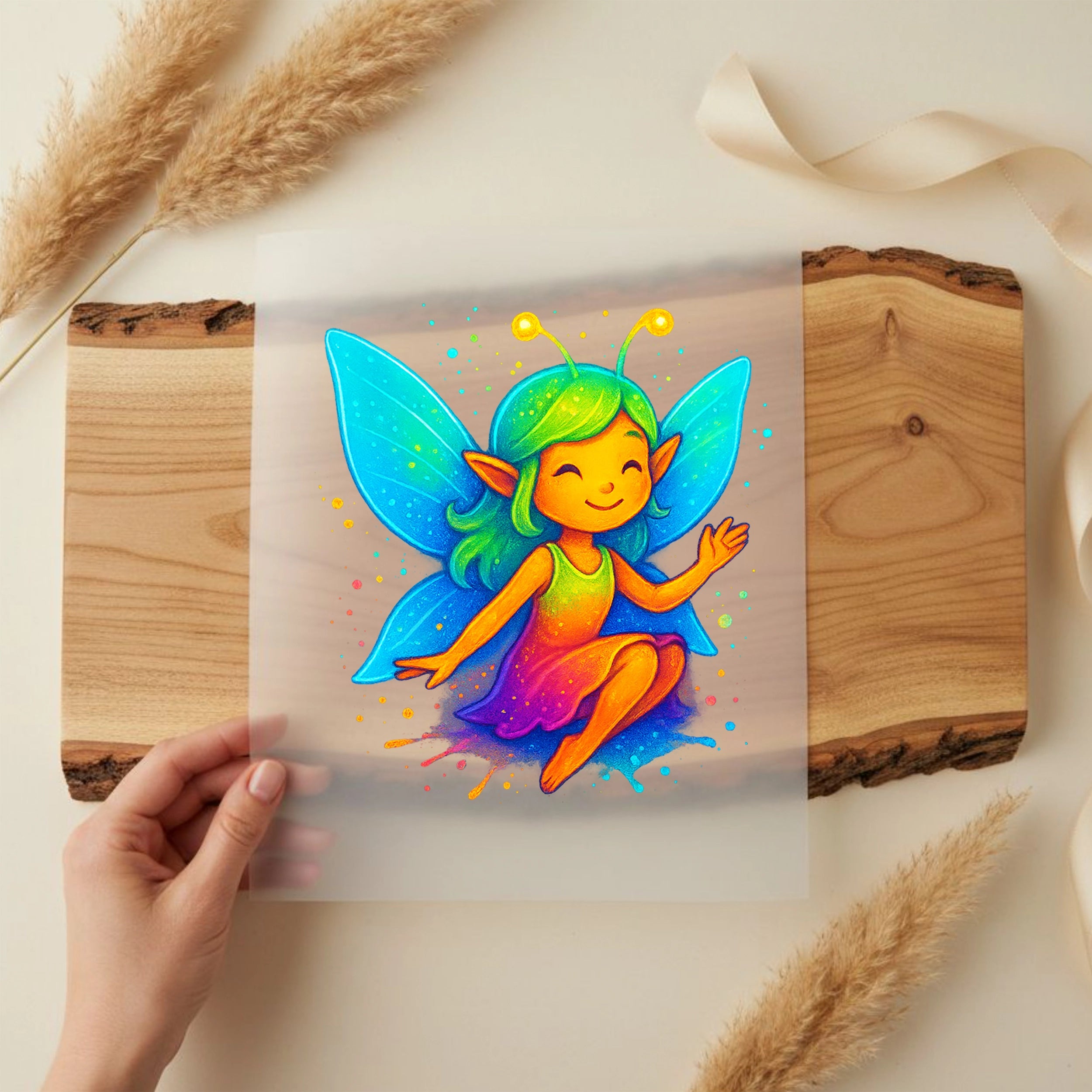 Bügelbild Farbenzauber Fee