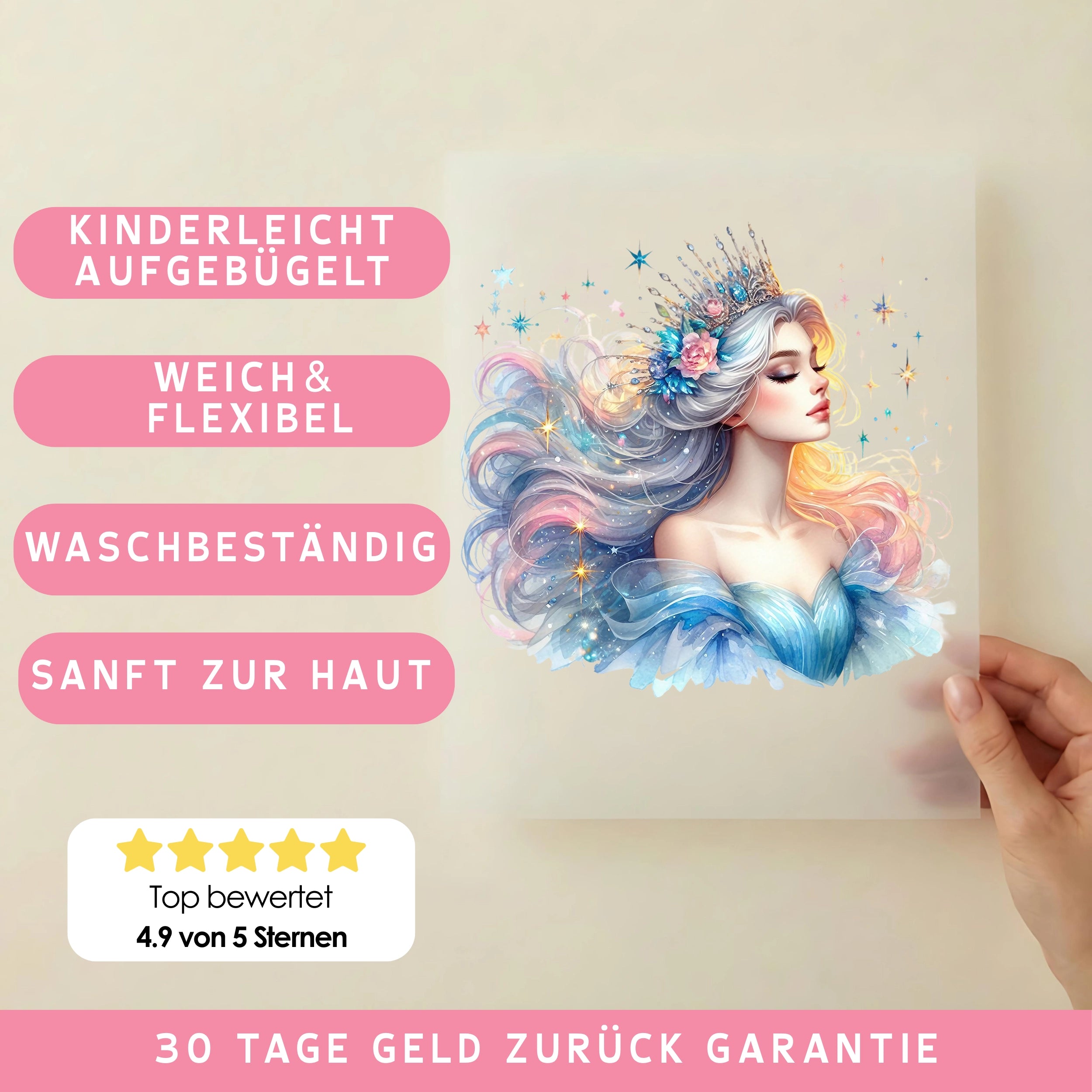 Bügelbild Prinzessin Glanzherz
