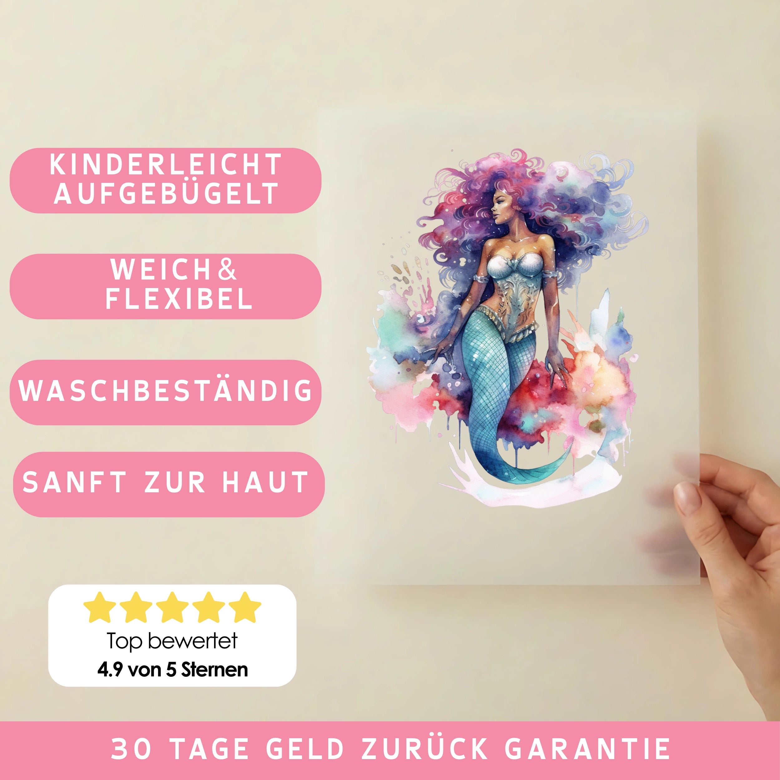 Bügelbild Meerjungfrau Coralie