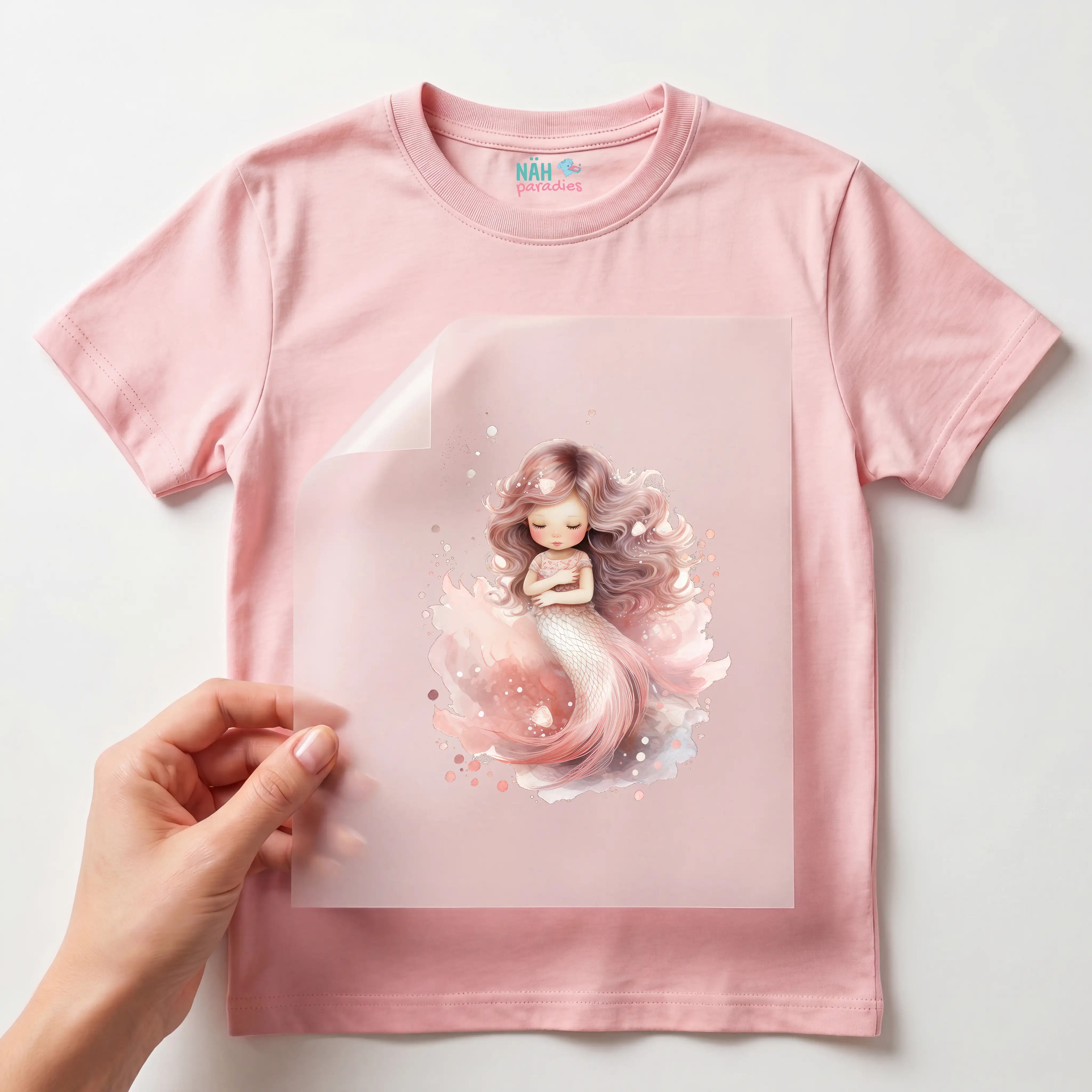 Bügelbild Meerjungfrau Rosa