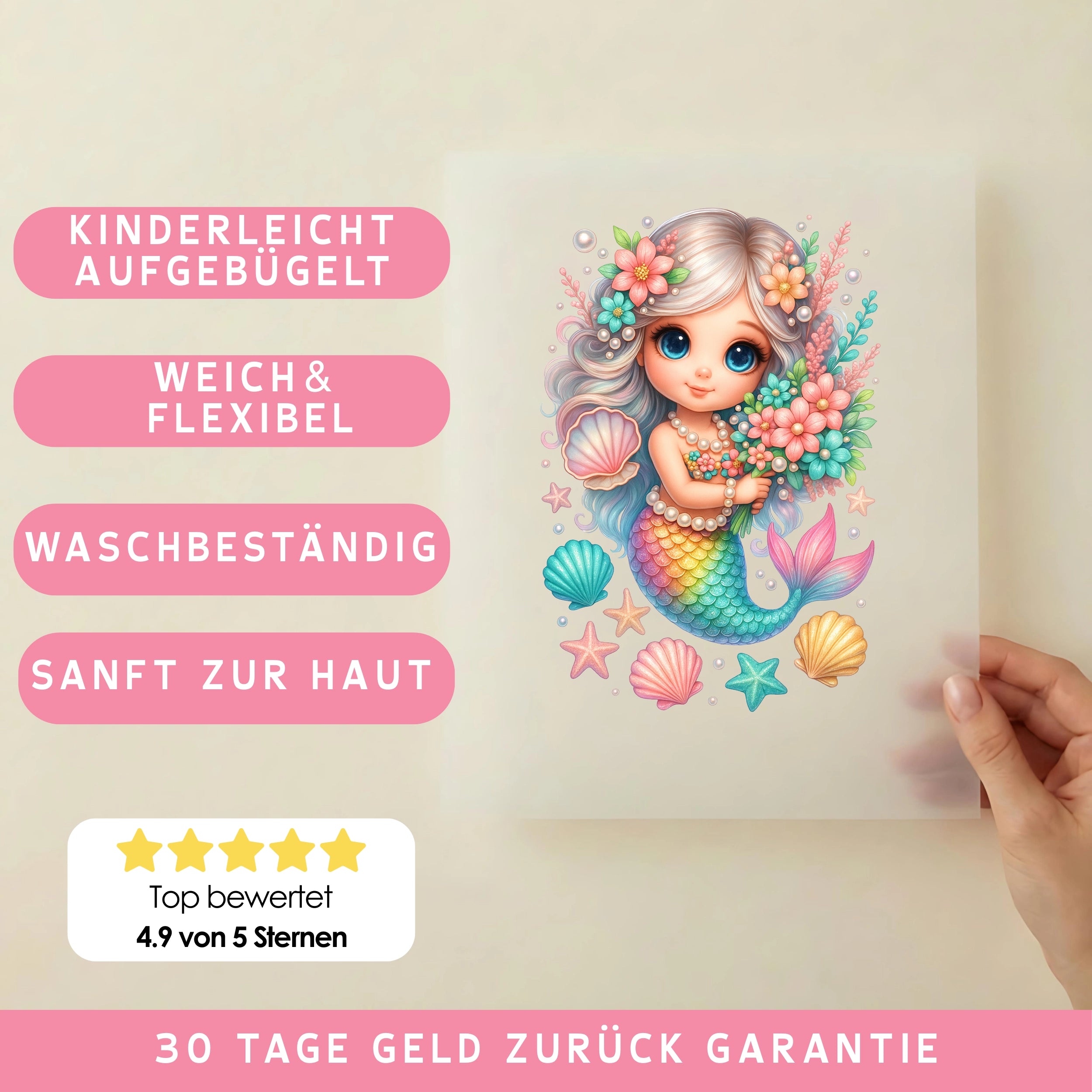 Bügelbild Meerjungfrau Pastellina