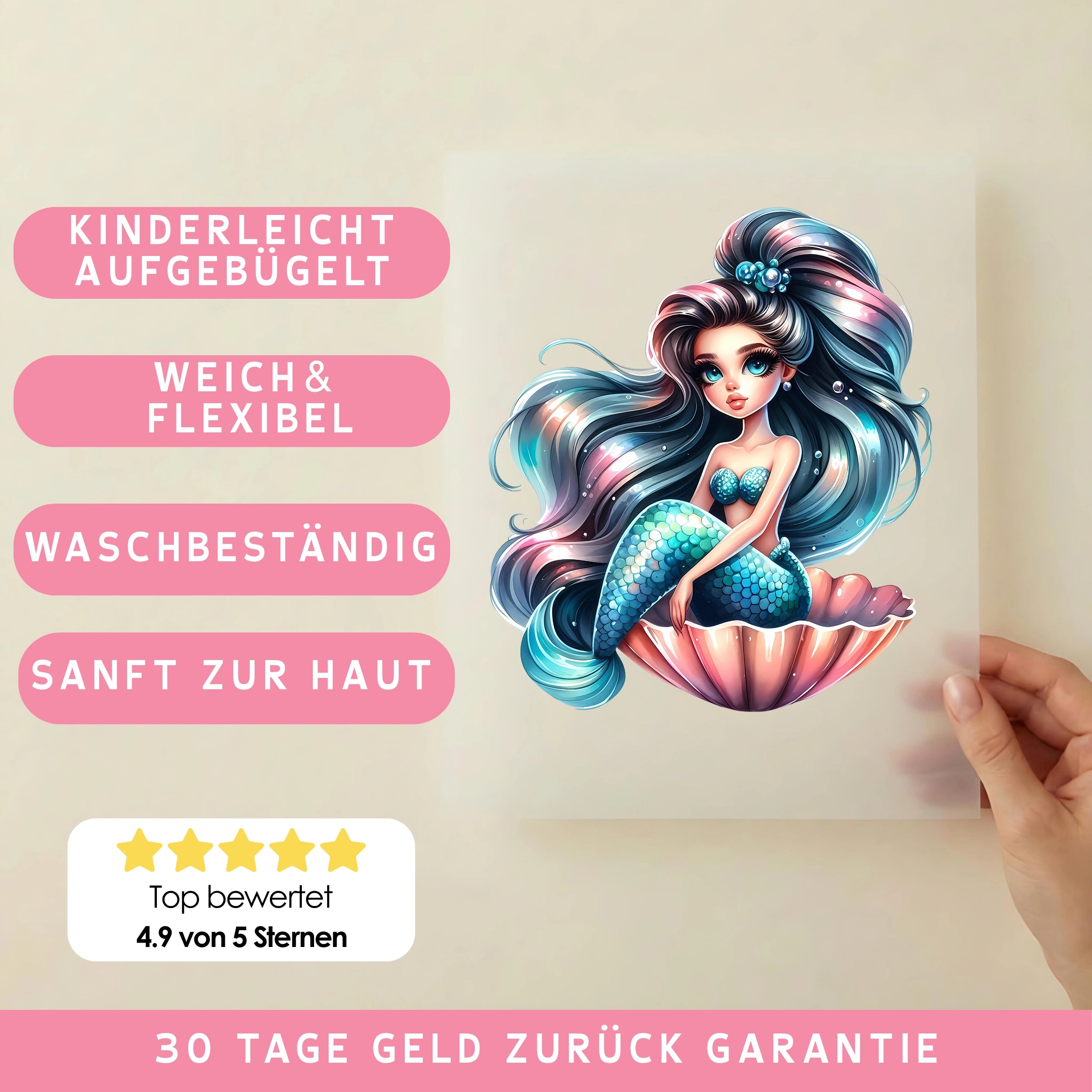 Bügelbild Meerjungfrau Ozeantraum