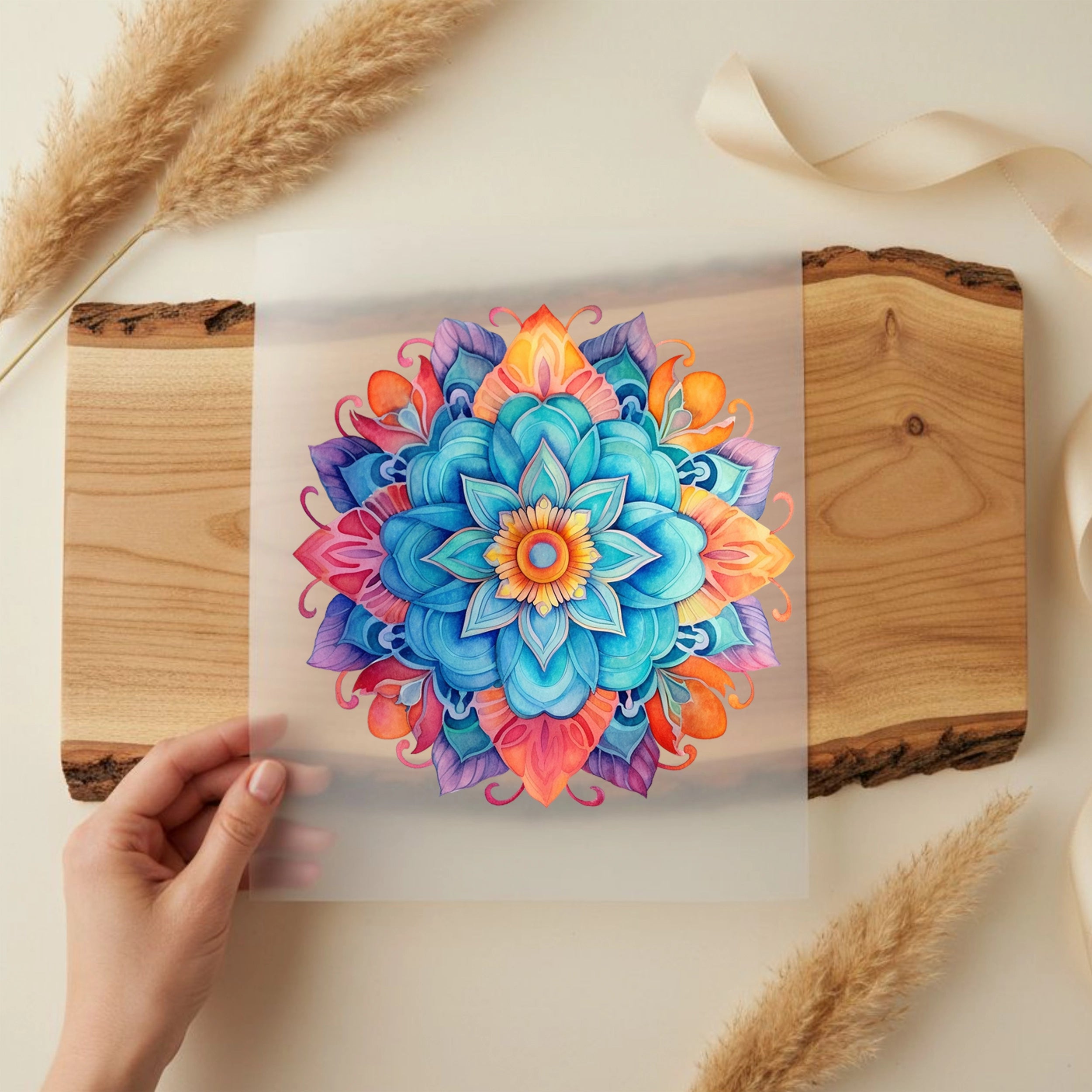 Bügelbild Mandala Floraler Zauber