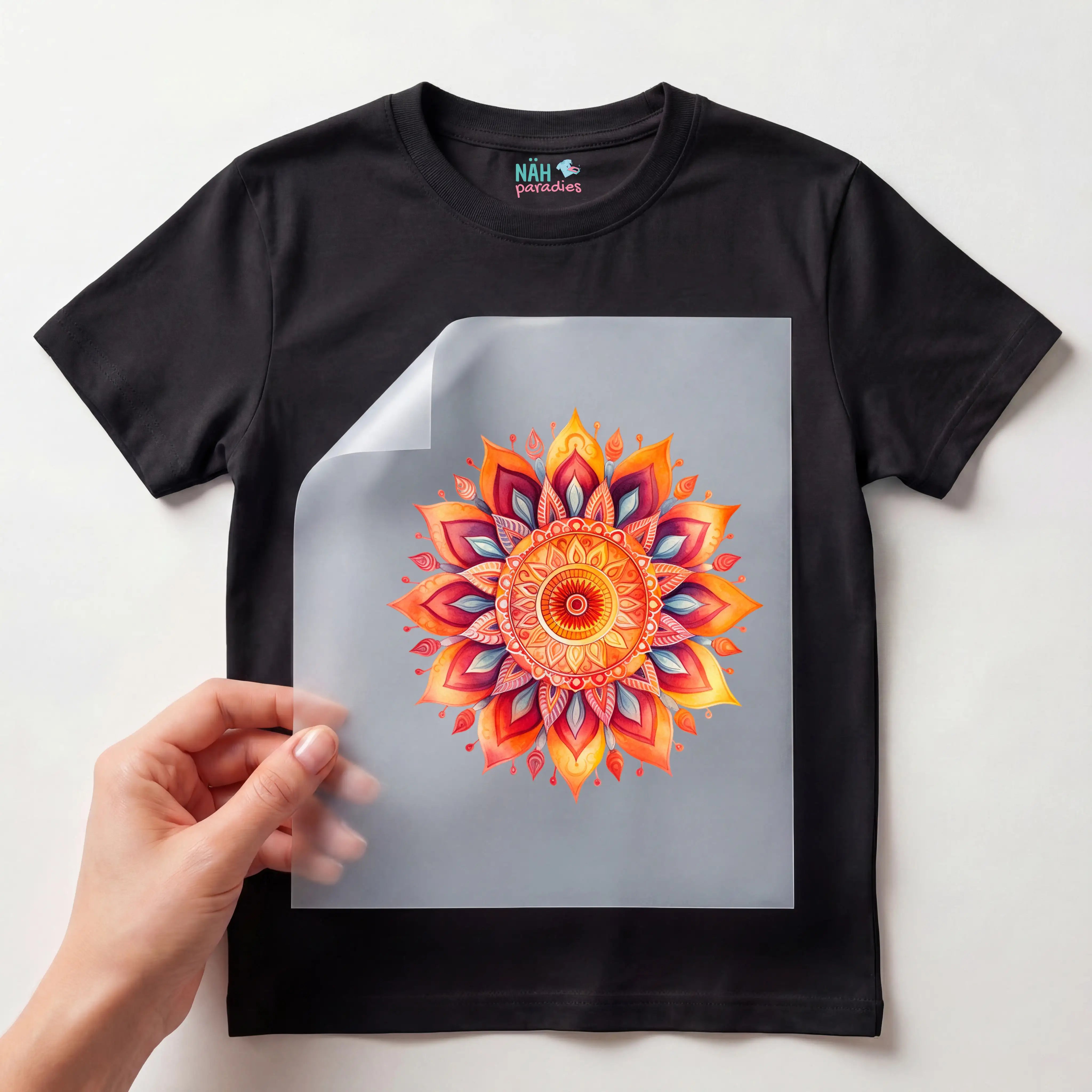 Bügelbild Mandala Orange Maya