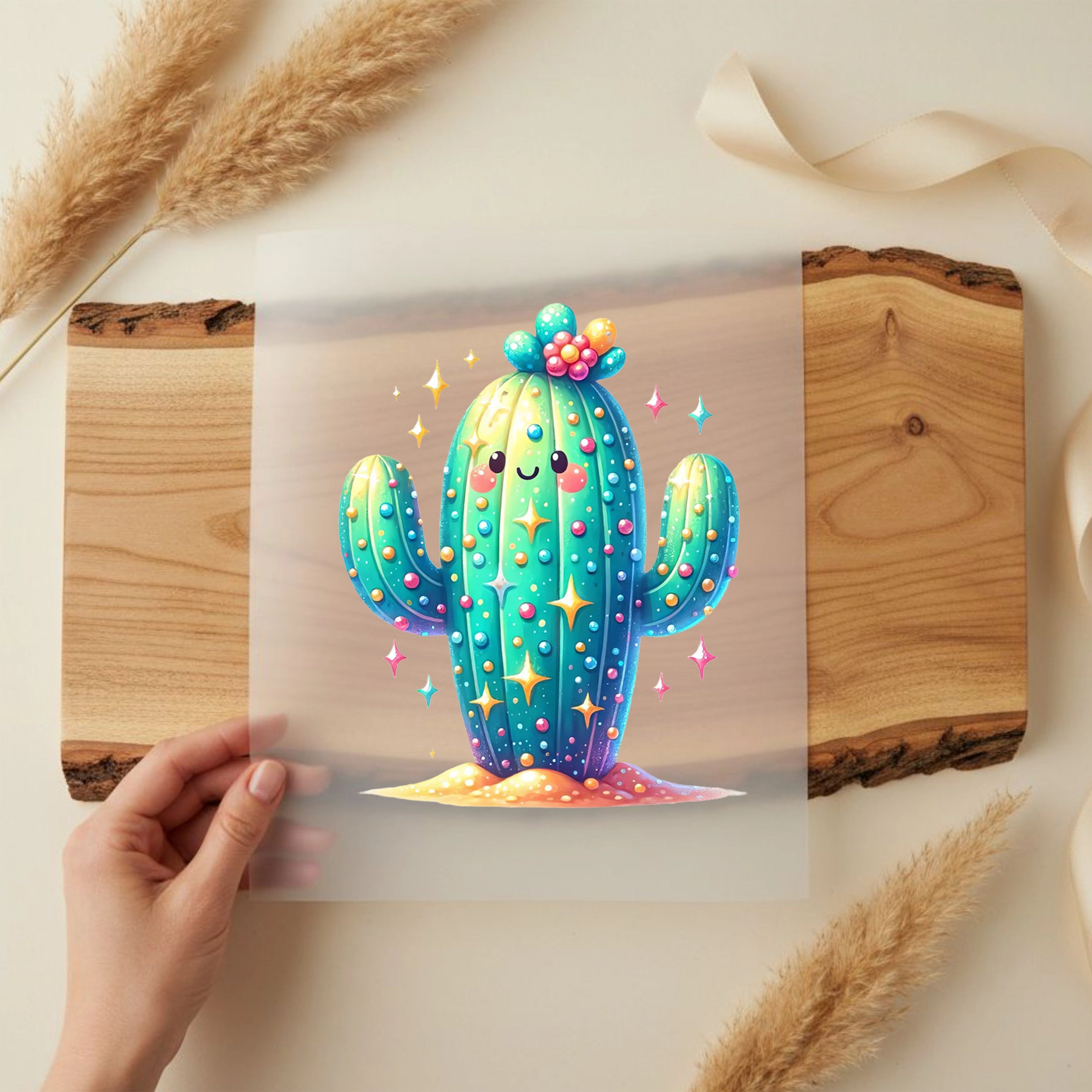 Bügelbild Sternenglanz Kaktus