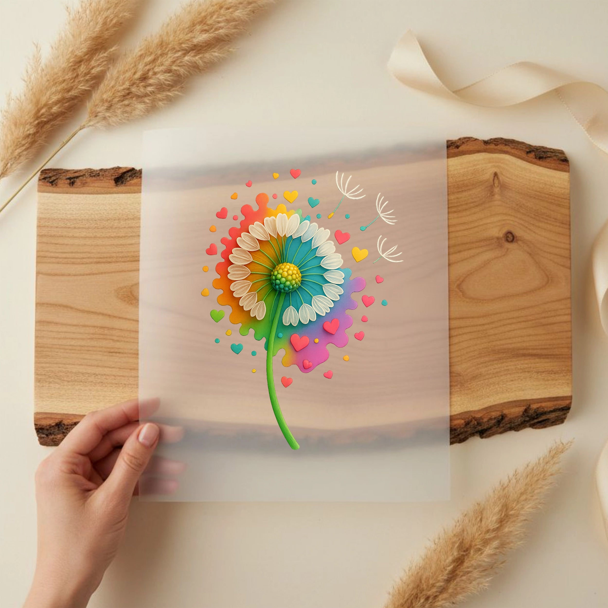 Bügelbild Liebevolle Pusteblume