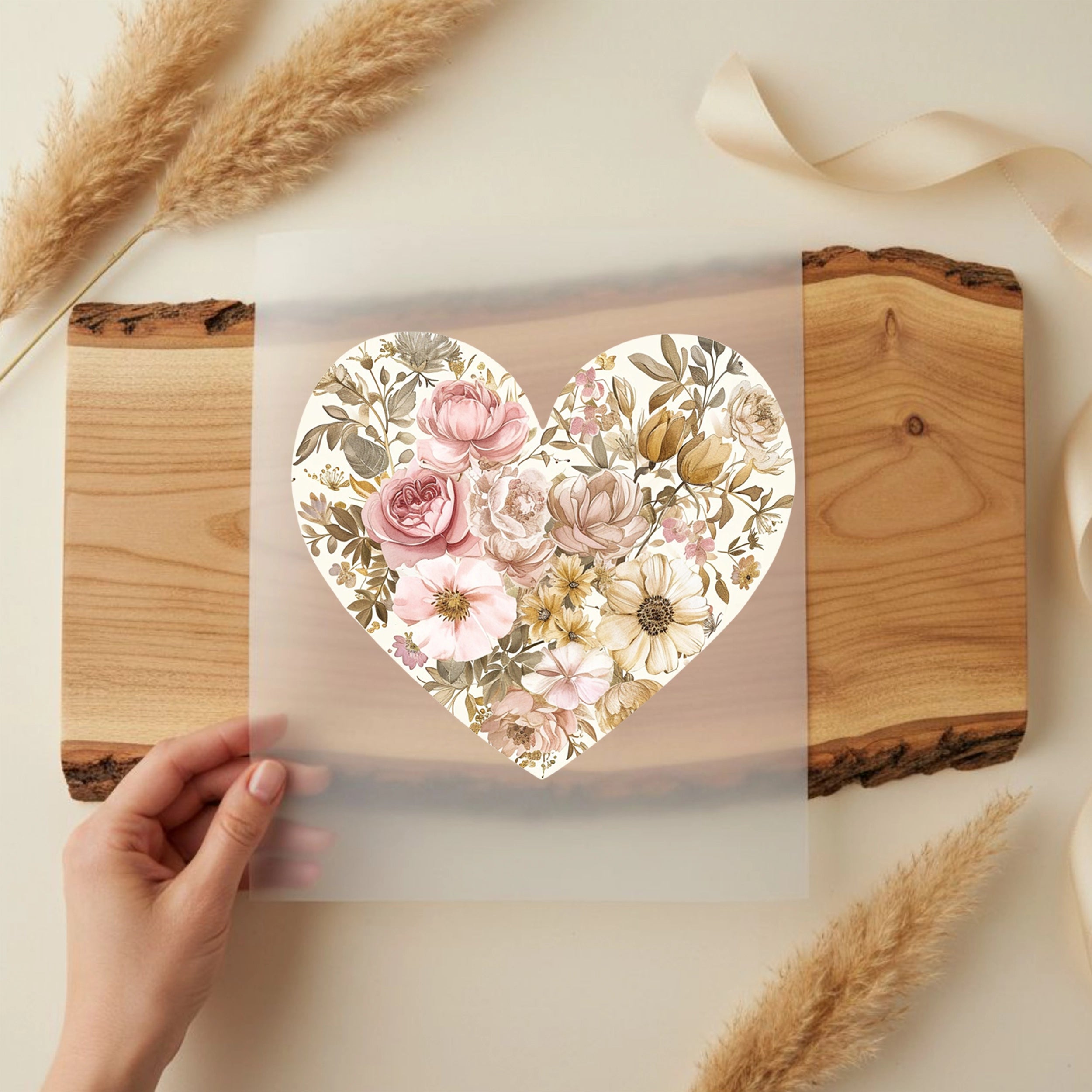 Bügelbild Herz Antikes Amore