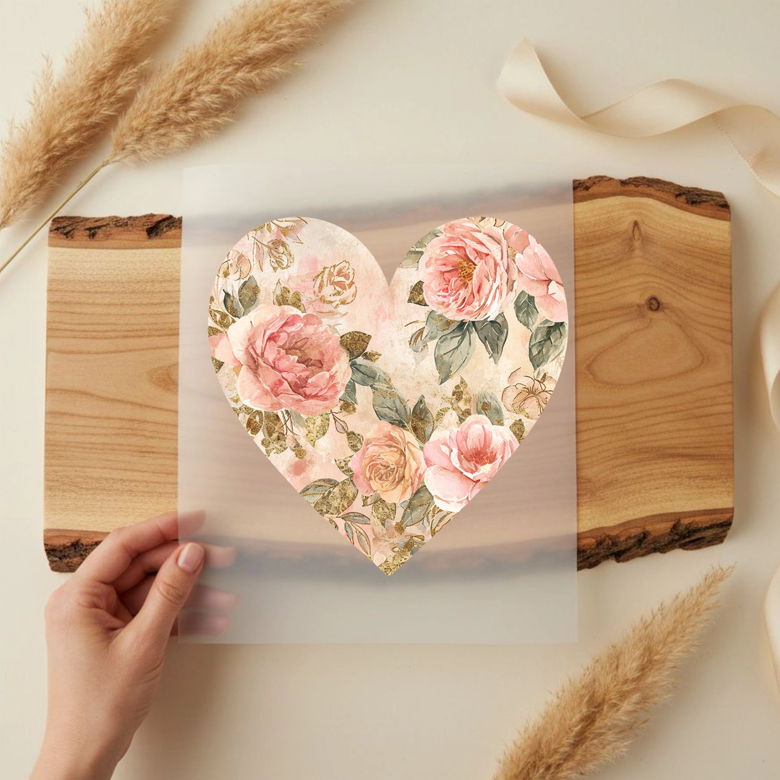 Bügelbild Herzensblüten