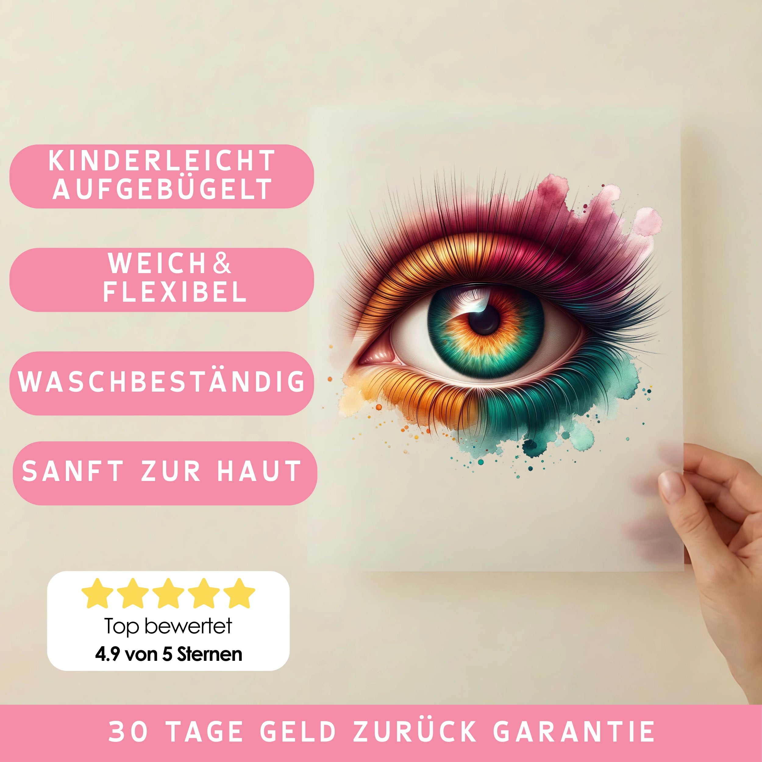 Bügelbild Blick der Farben
