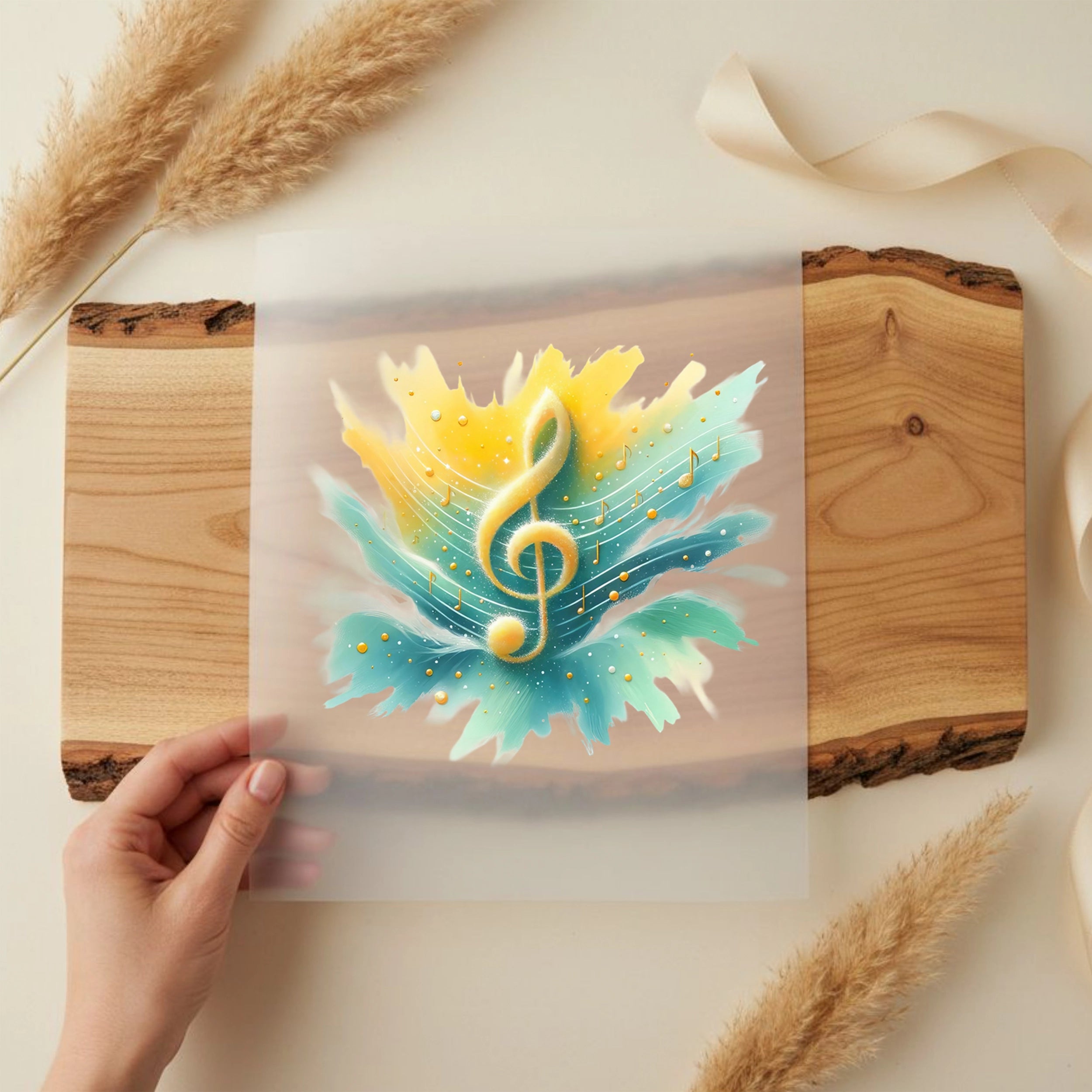 Bügelbild Goldene Melodie