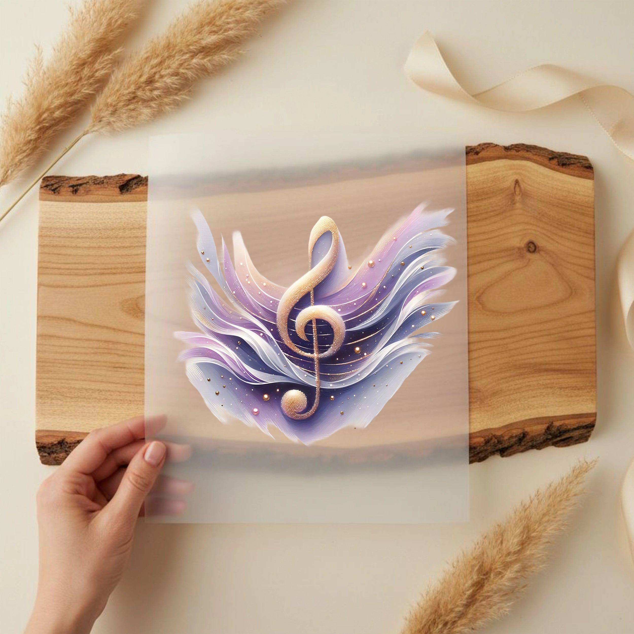 Bügelbild Notenschlüssel der Harmonie