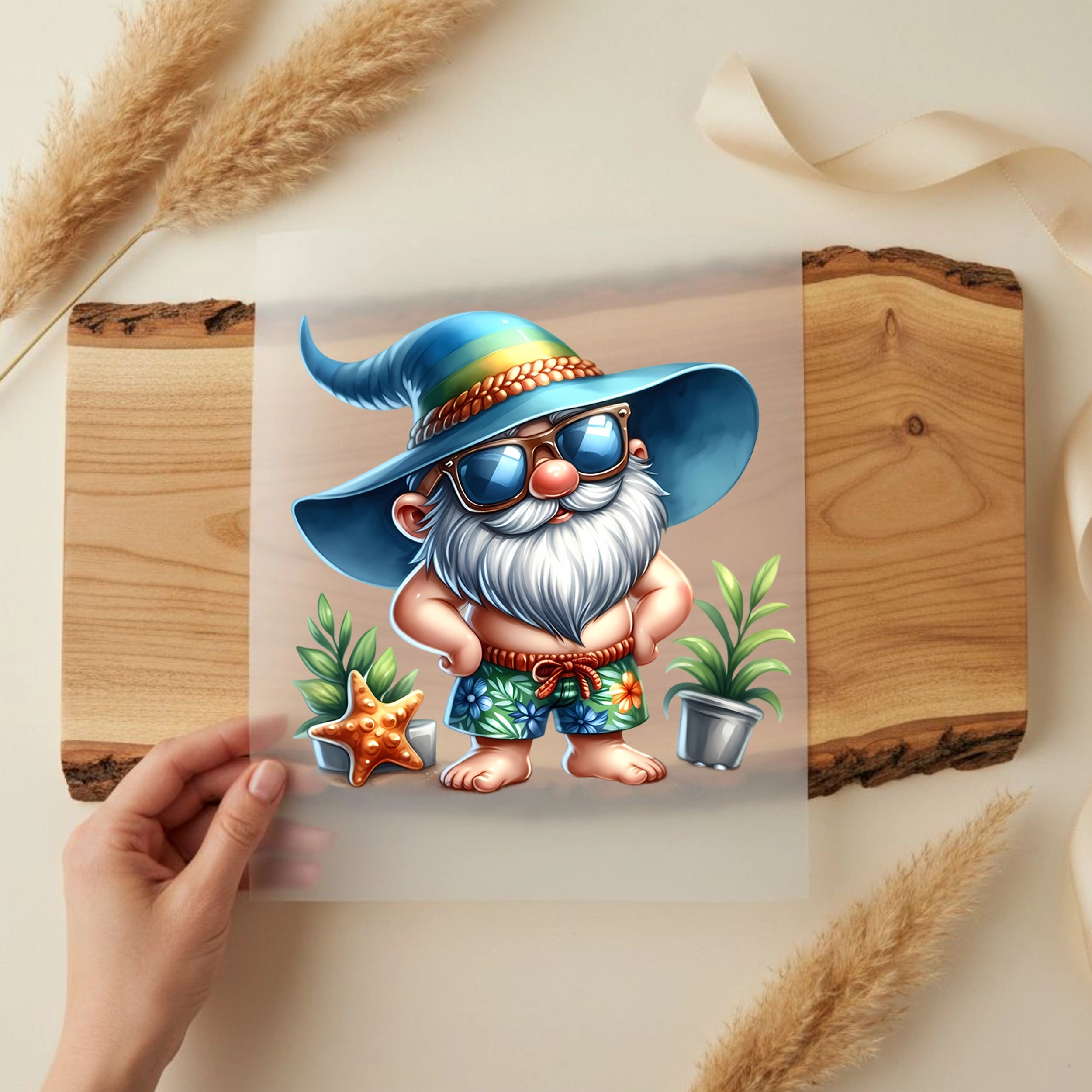 Bügelbild Badezwerg