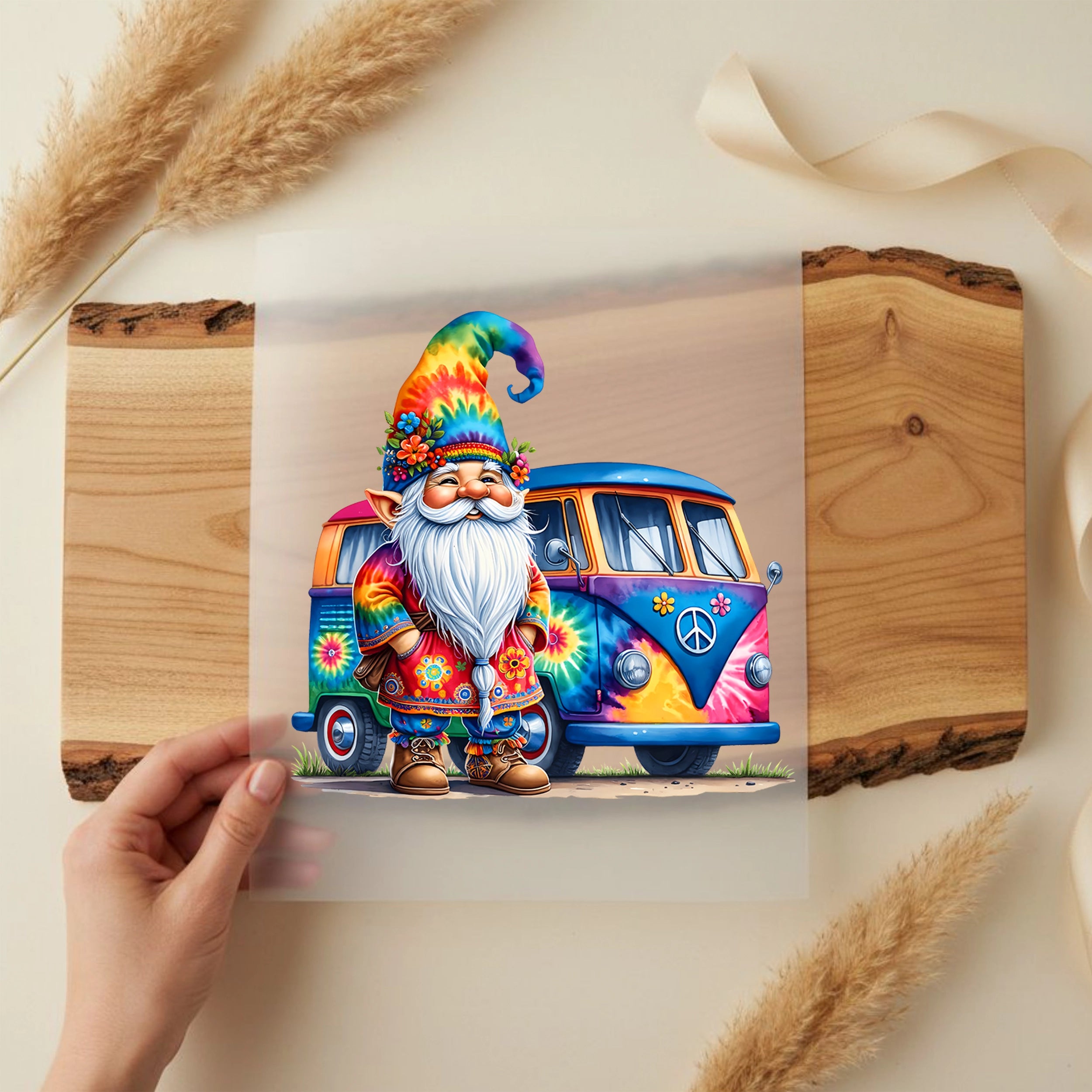 Bügelbild Festivalwichtel Love Bus