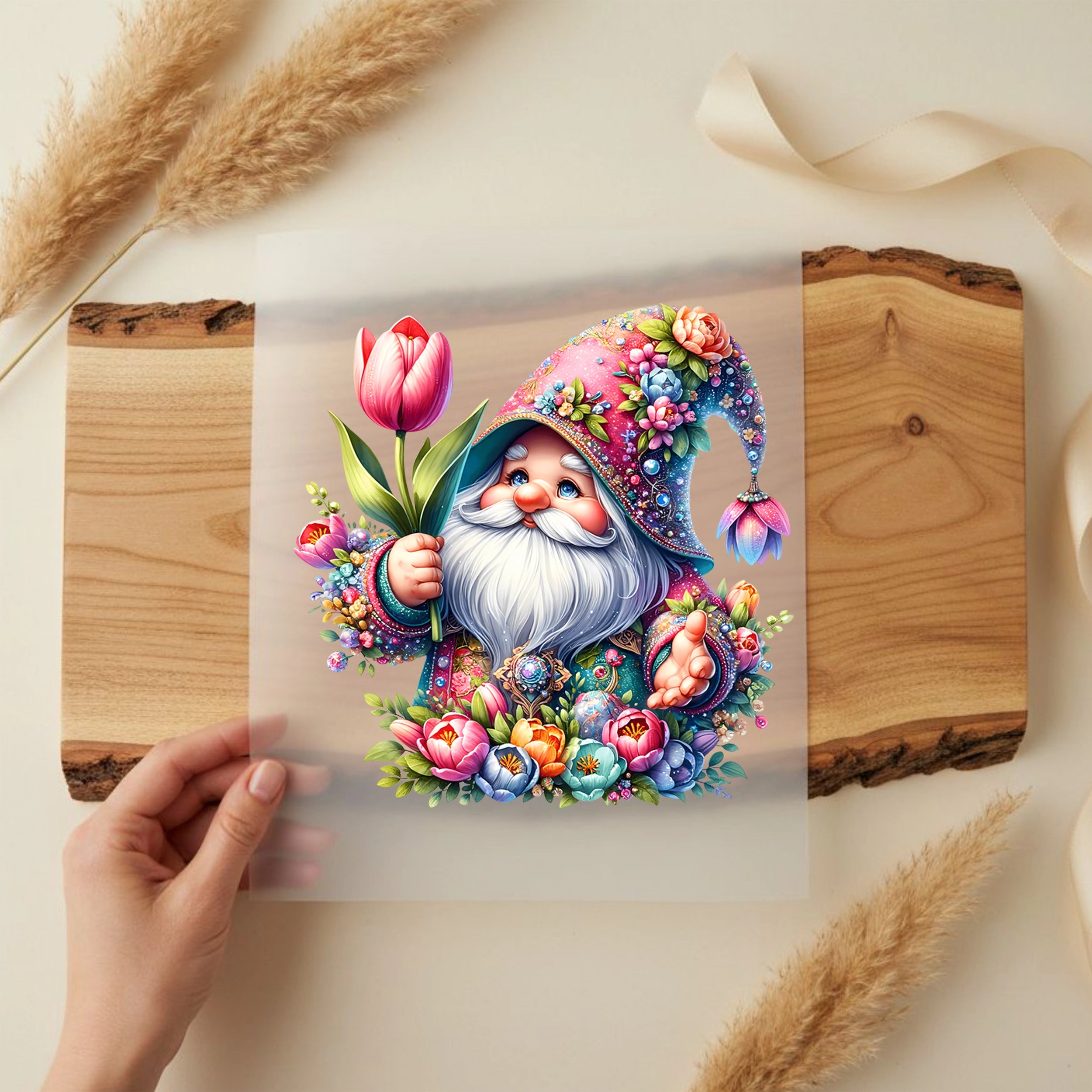 Bügelbild Märchenwichtel Blütenmagie