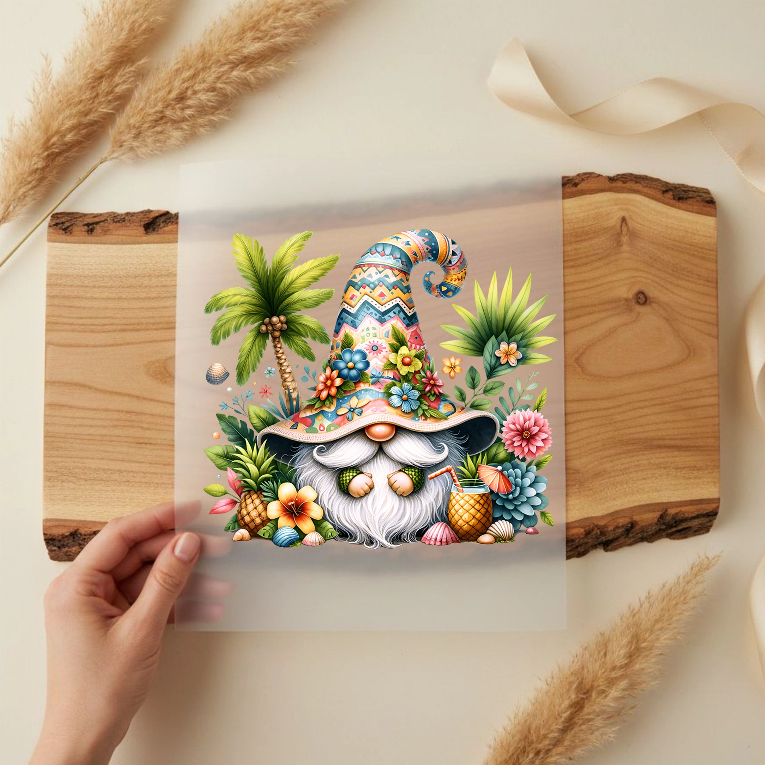 Bügelbild Sommerwichtel Blütenparty