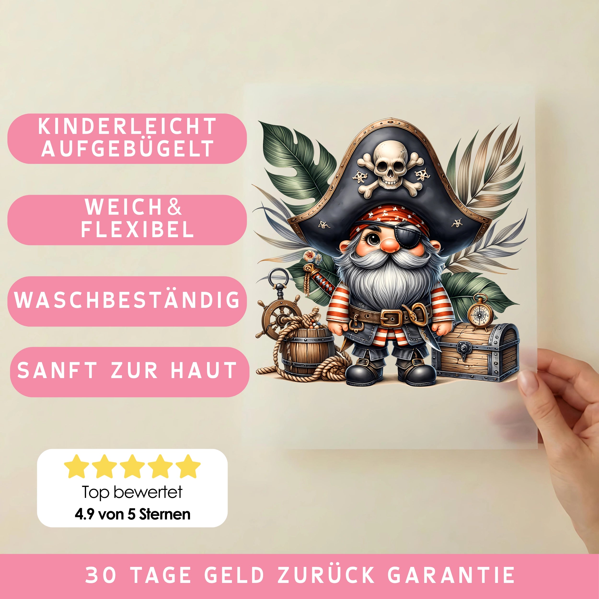 Bügelbild Piratenwichtel