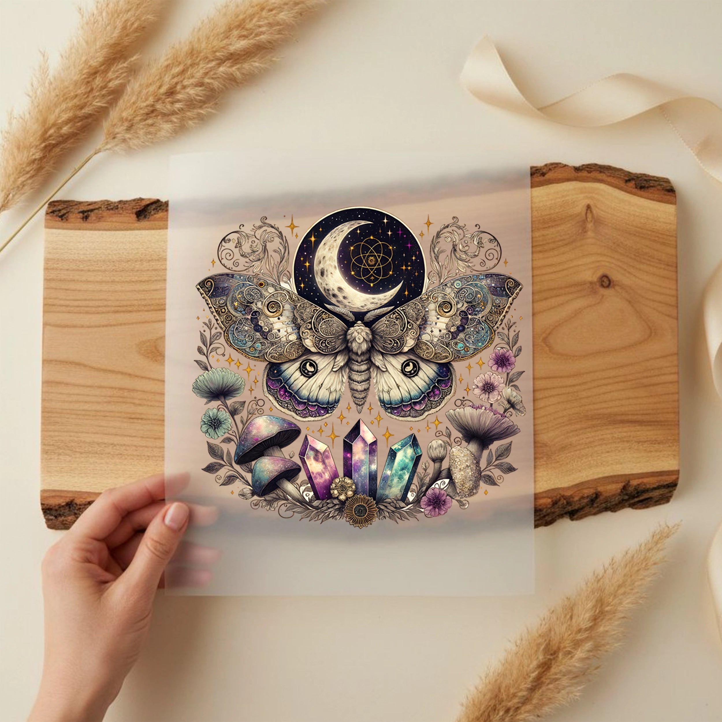 Bügelbild Magischer Mottenzauber