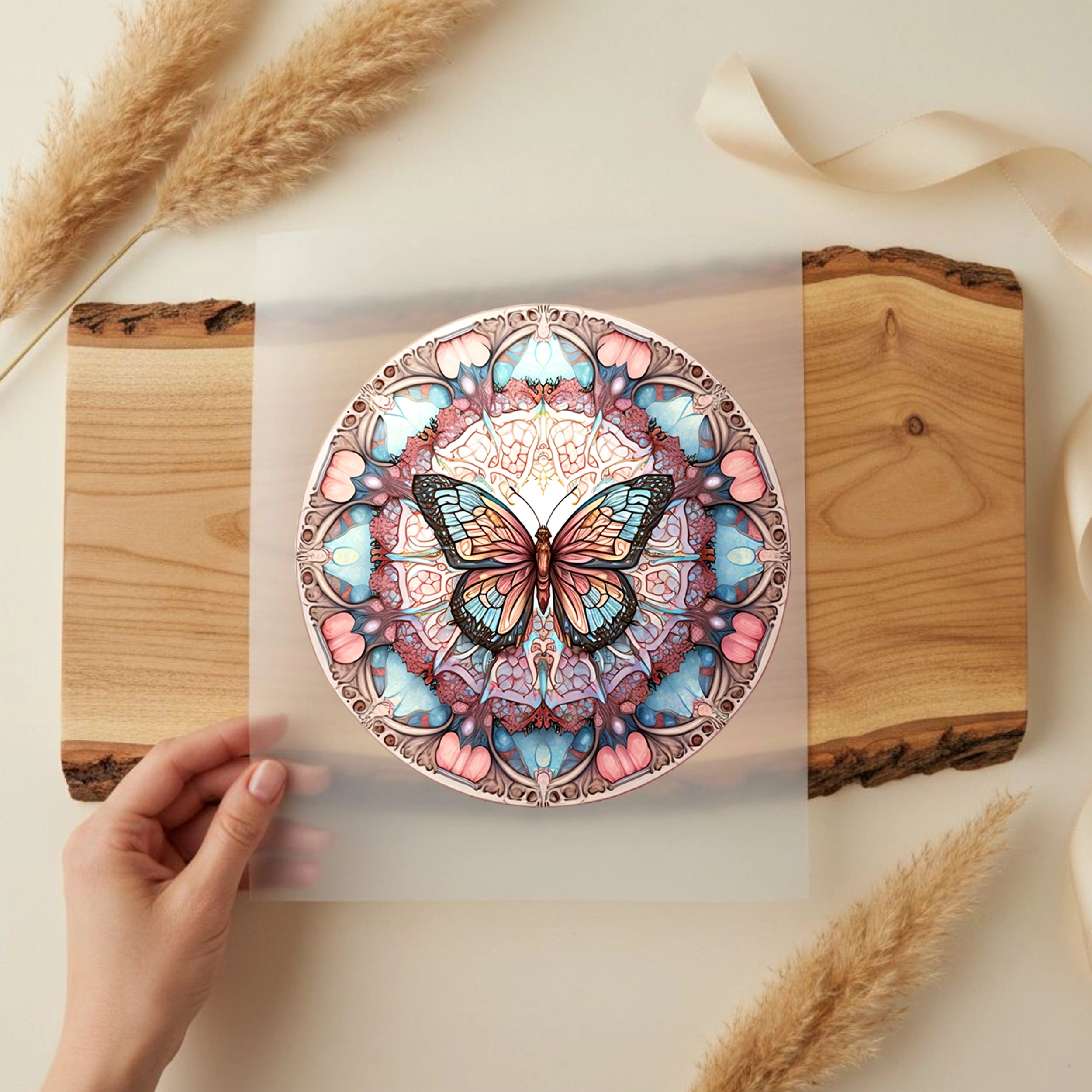 Bügelbild Schmetterling Mariposa