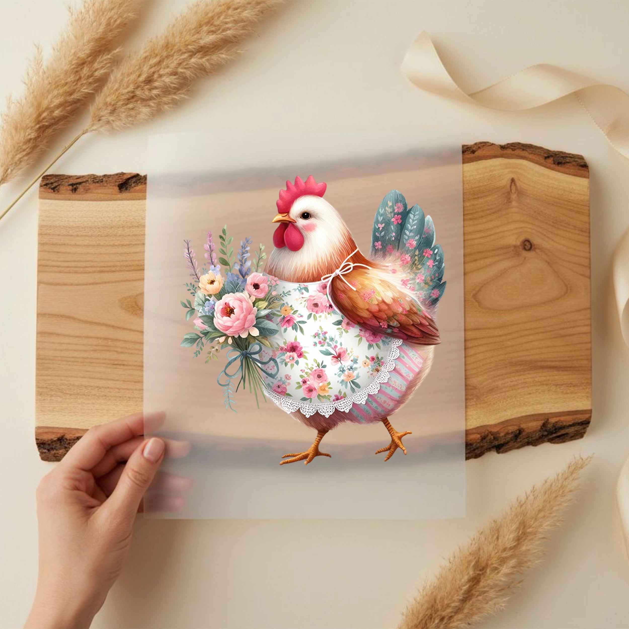 Bügelbild Huhn Rosie