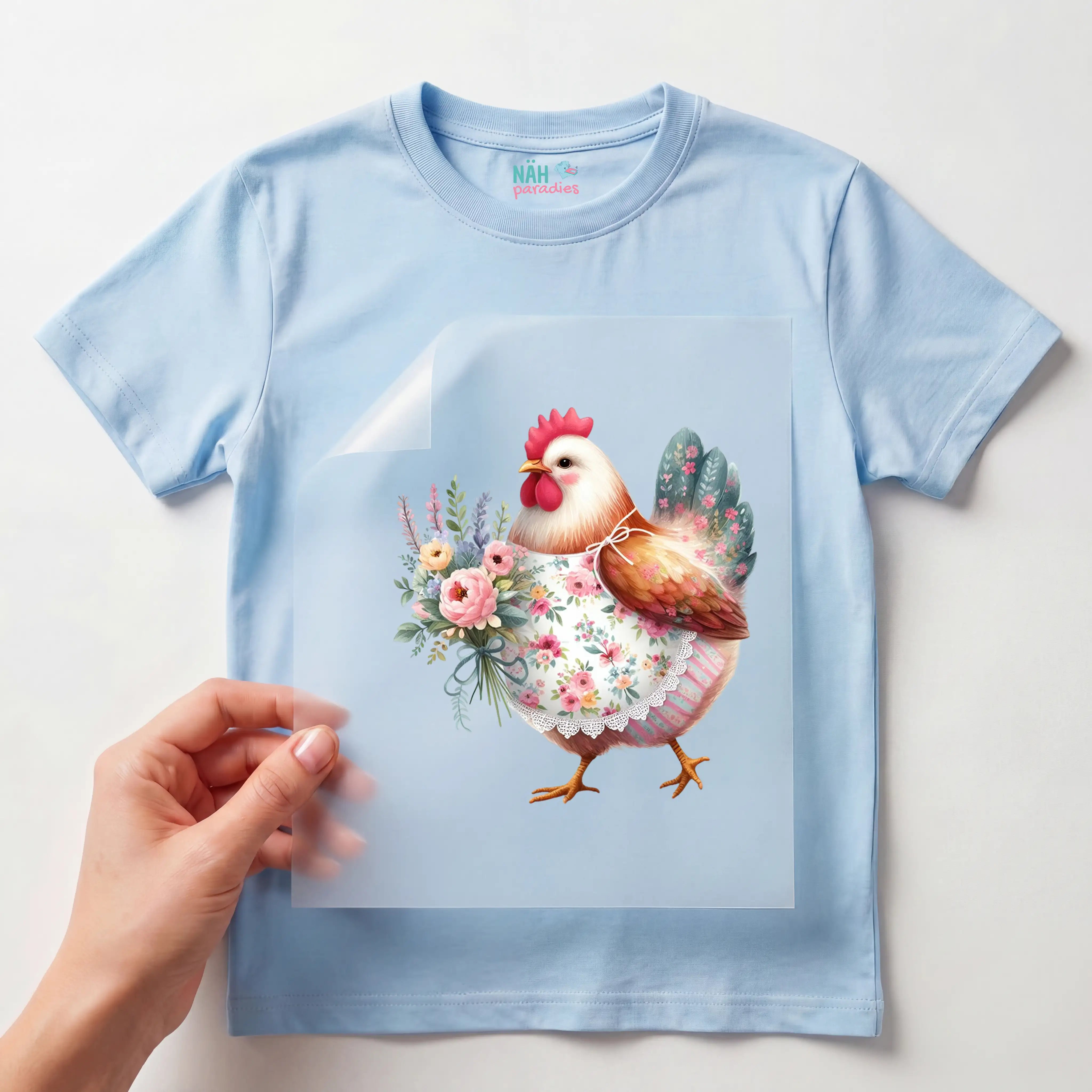 Bügelbild Huhn Rosie