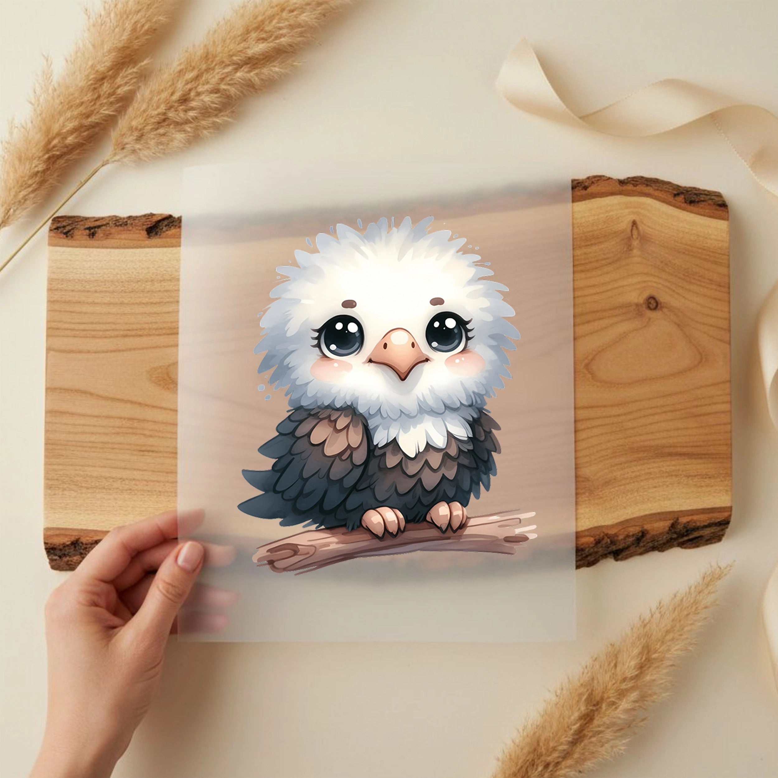 Bügelbild Baby Adler