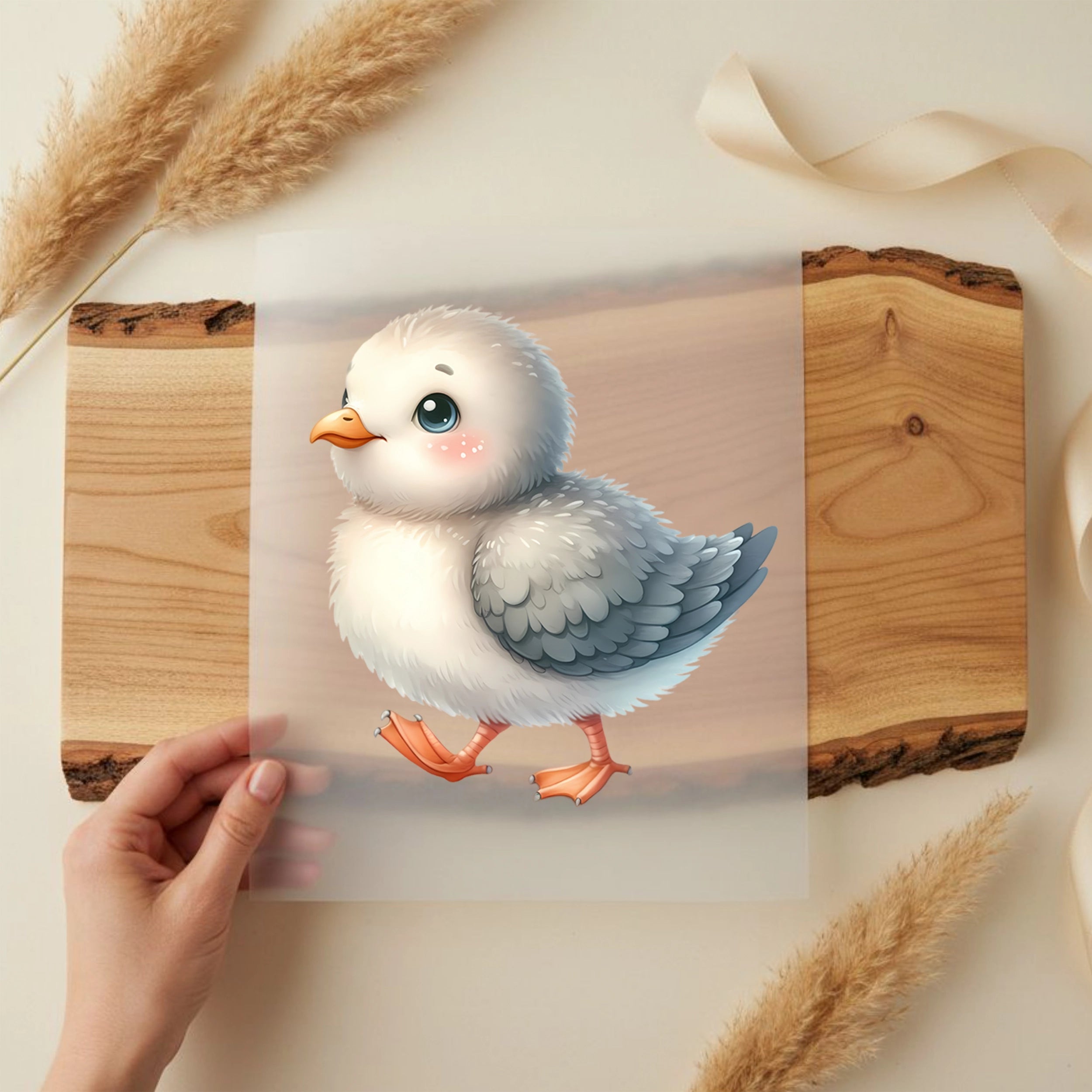 Bügelbild Baby Möwe