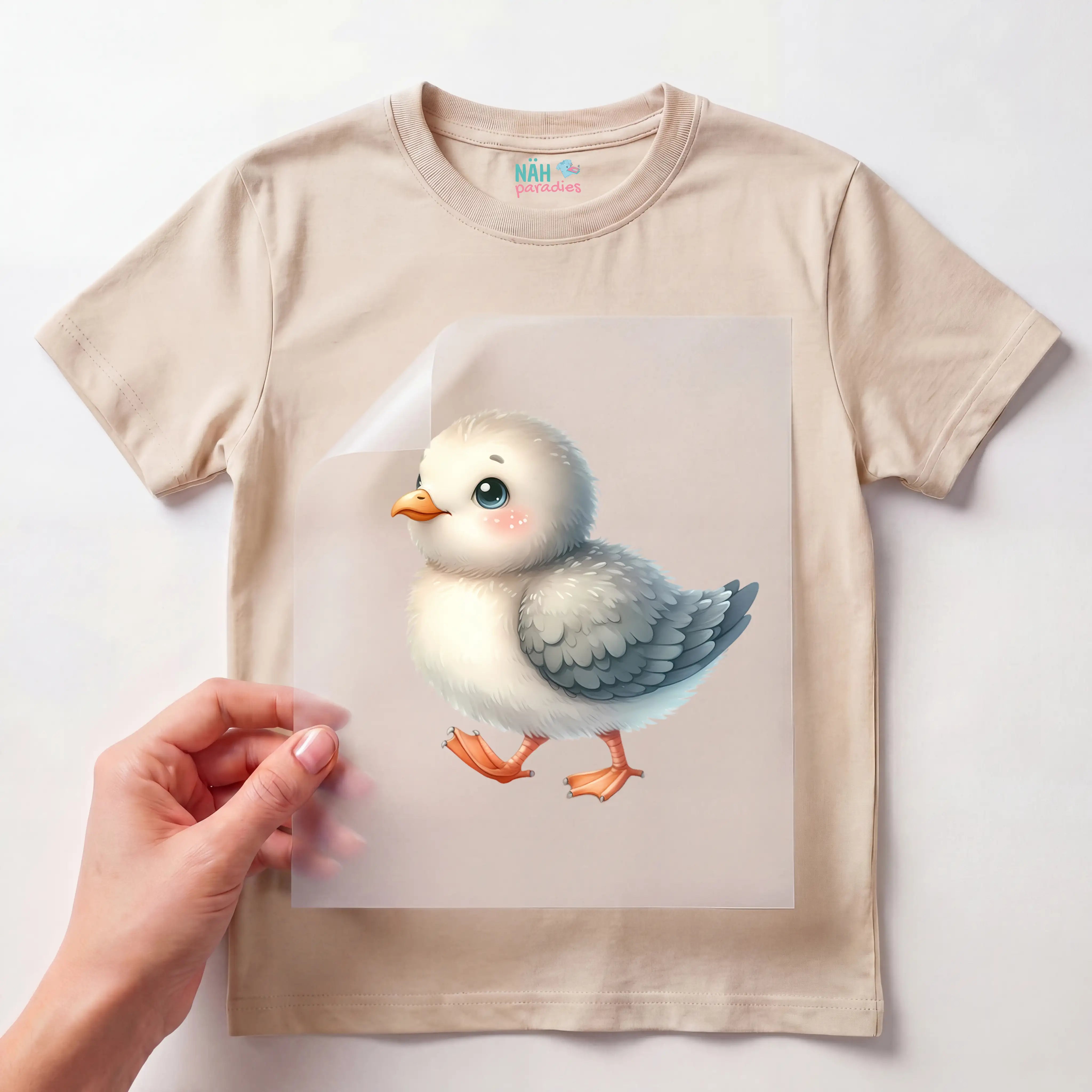 Bügelbild Baby Möwe