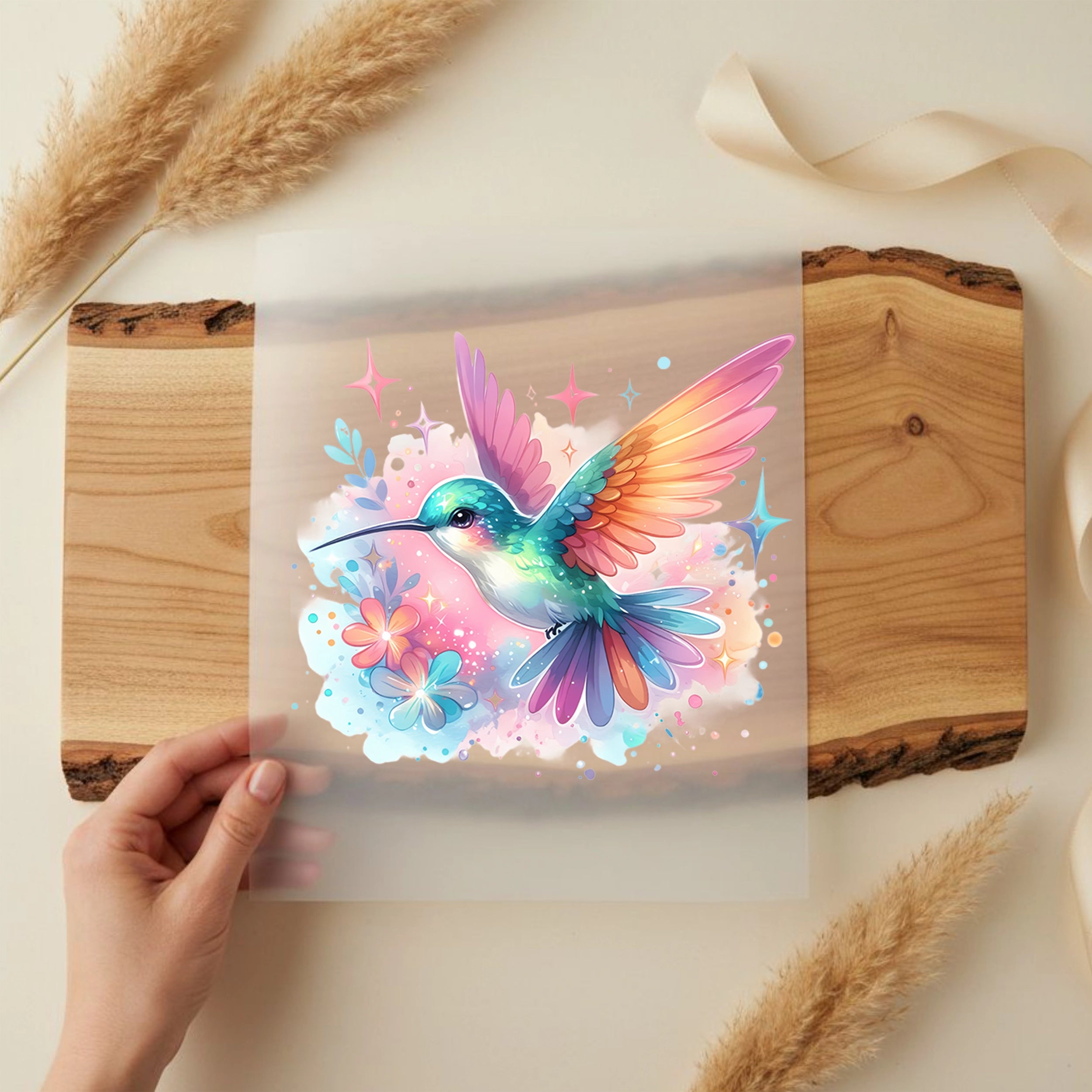 Bügelbild Regenbogenkolibri