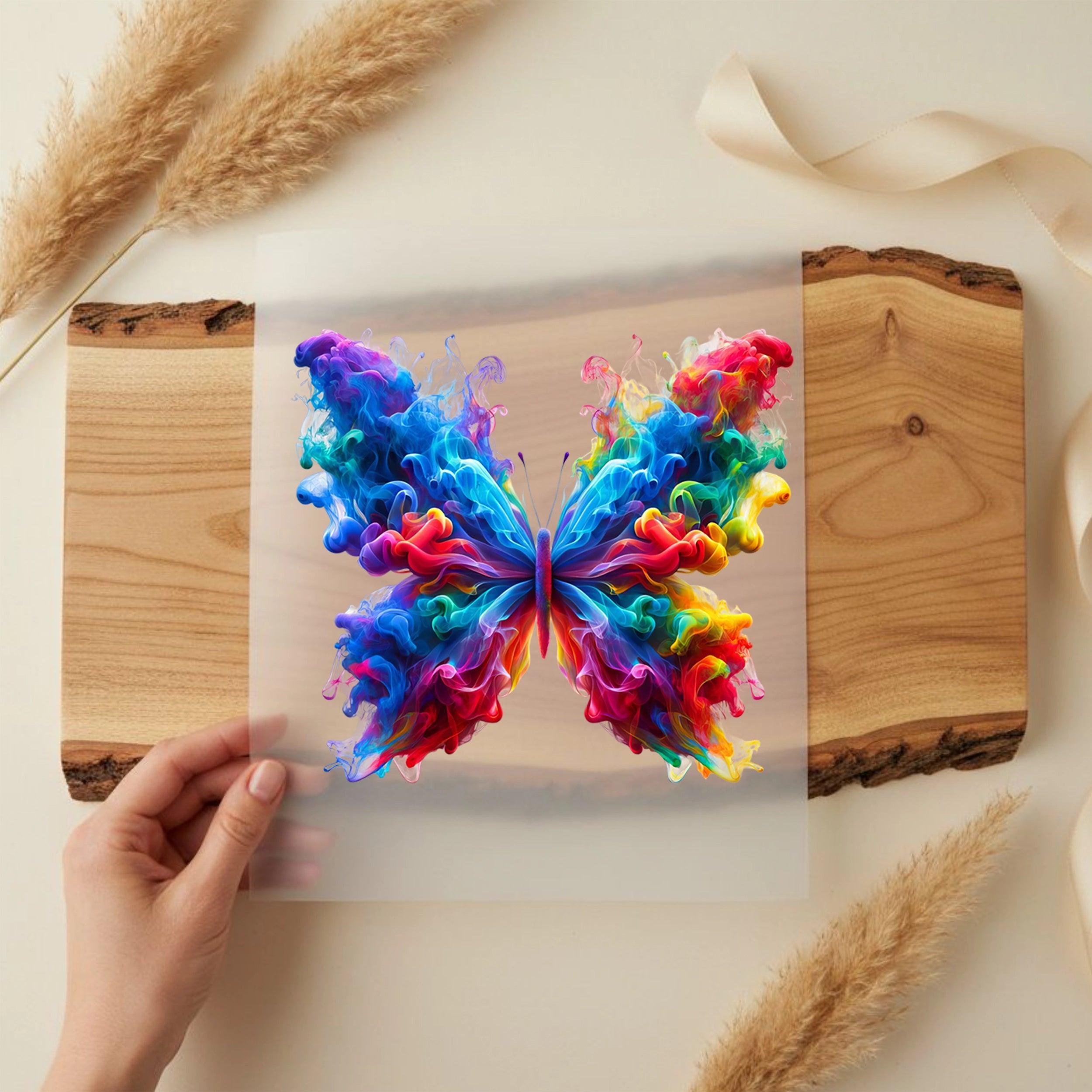 Bügelbild Schmetterling Nebeltraum