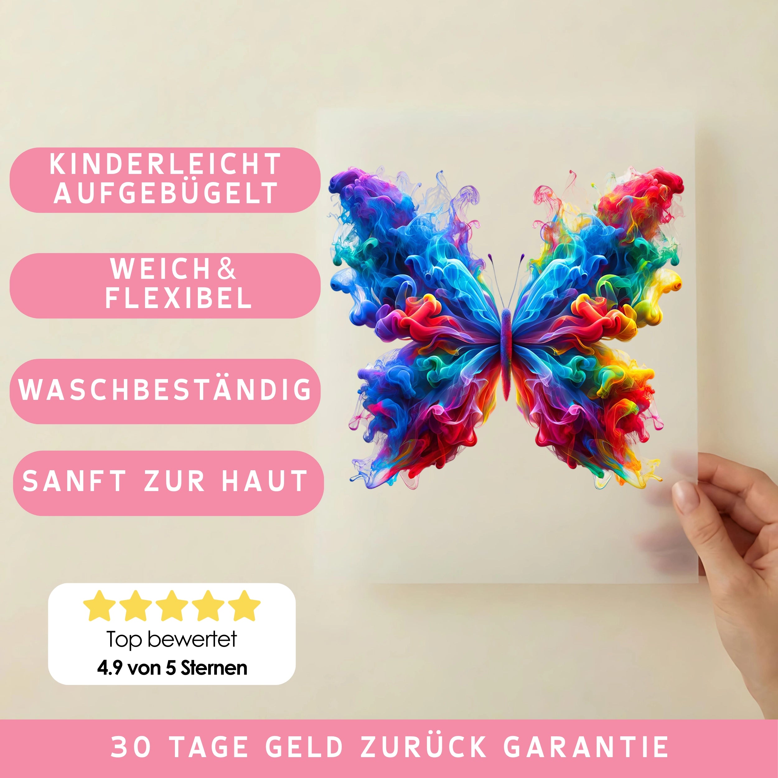 Bügelbild Schmetterling Nebeltraum