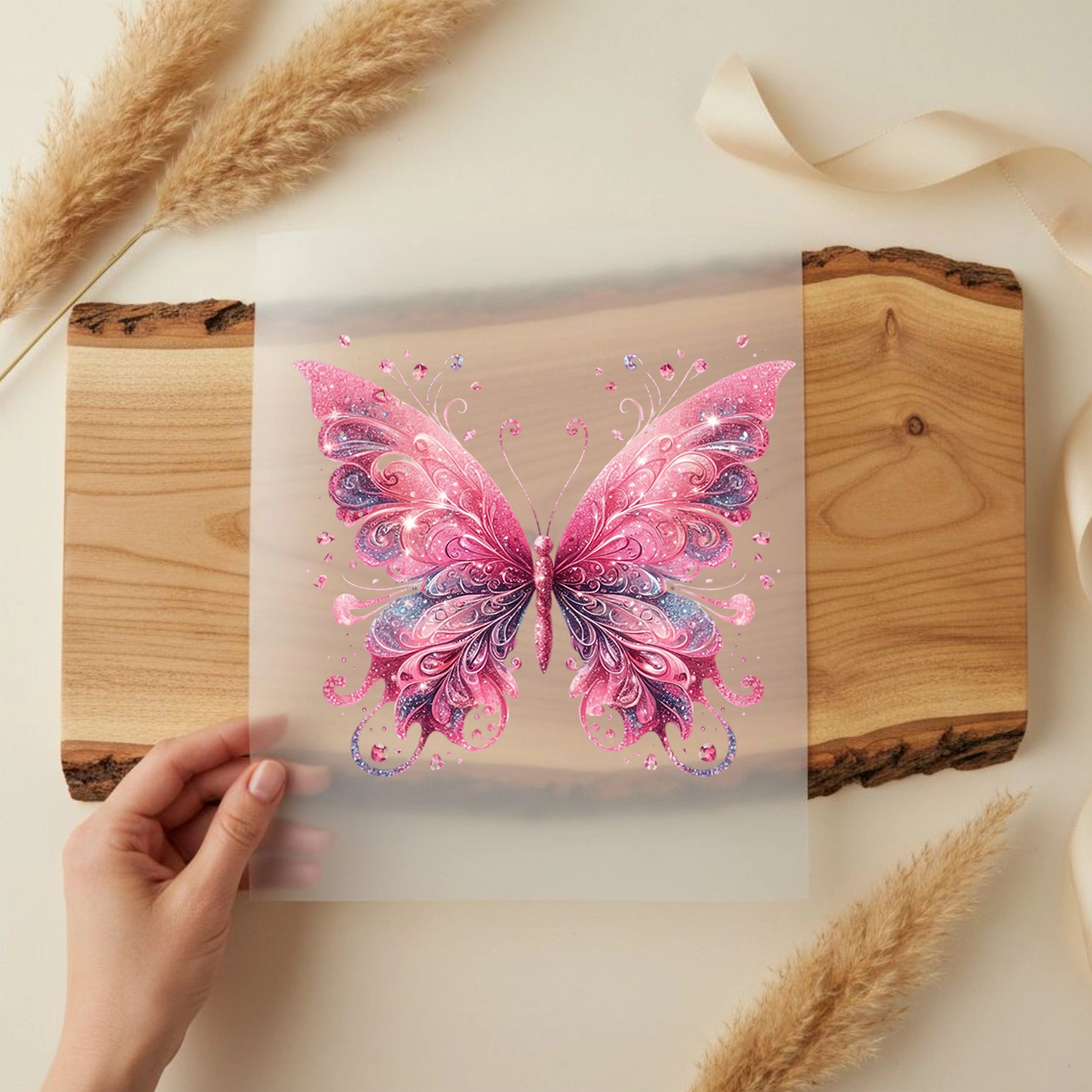 Bügelbild Schmetterling Pinkzauber