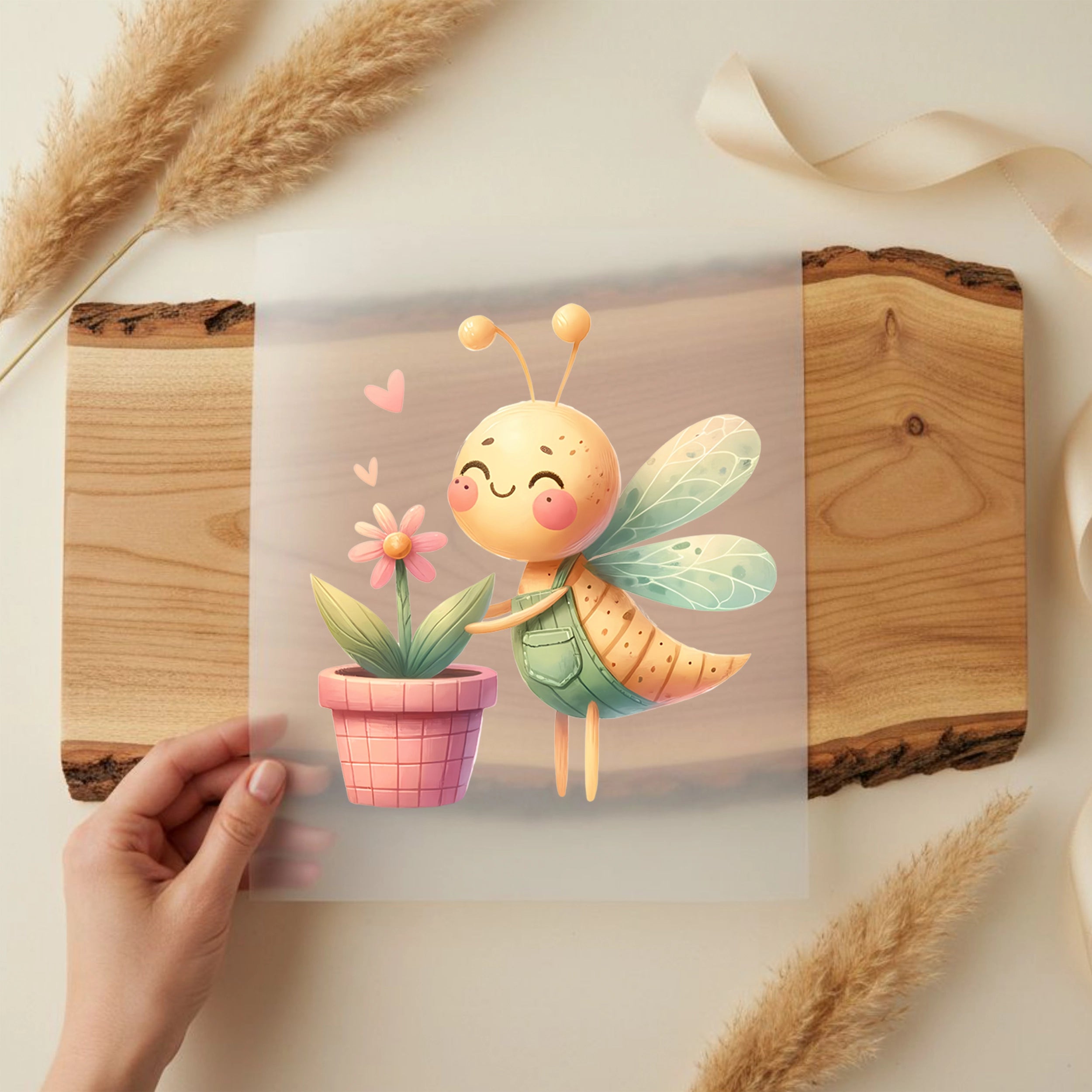 Bügelbild Biene Blütenzauber Sunny