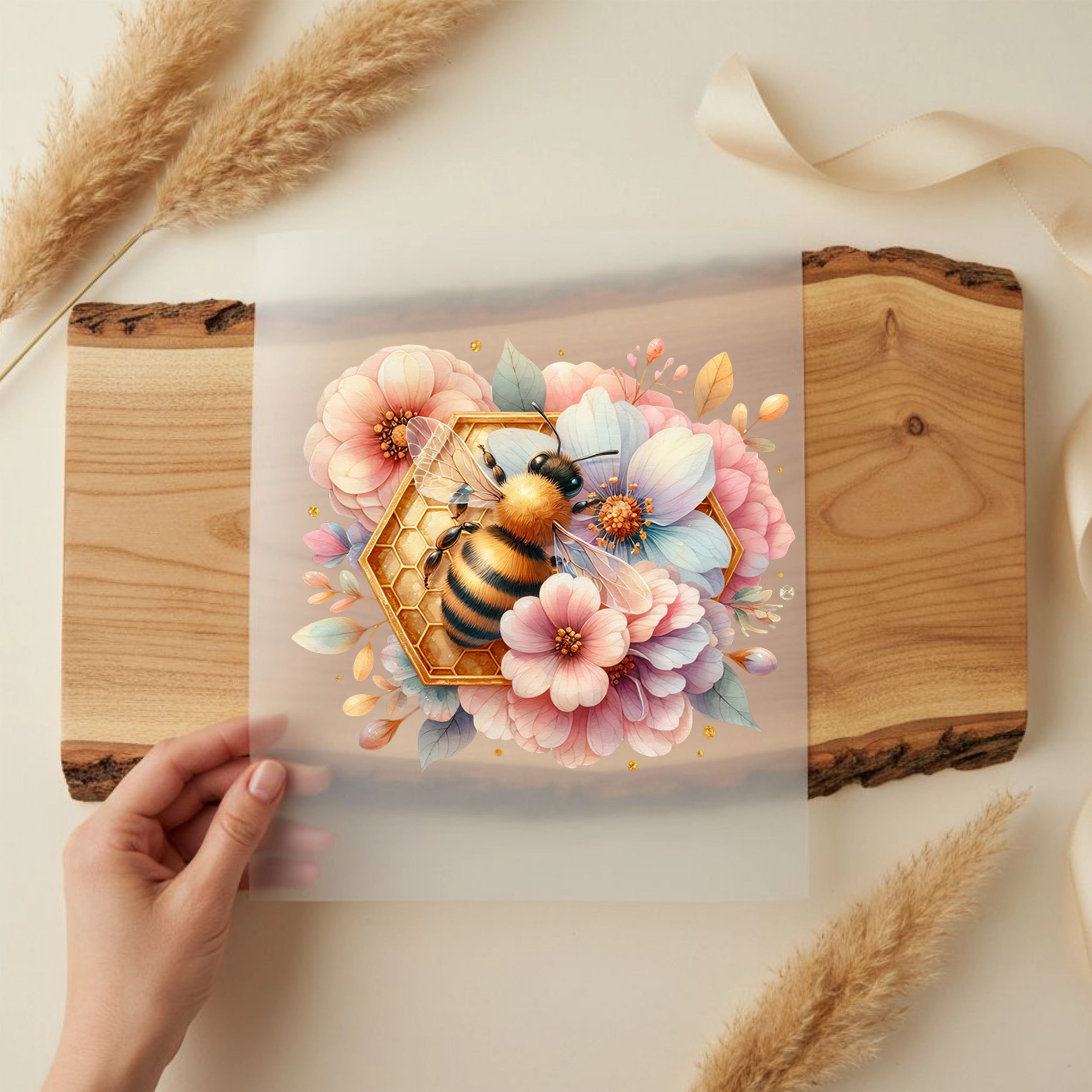 Bügelbild Biene Kleine Honigseele