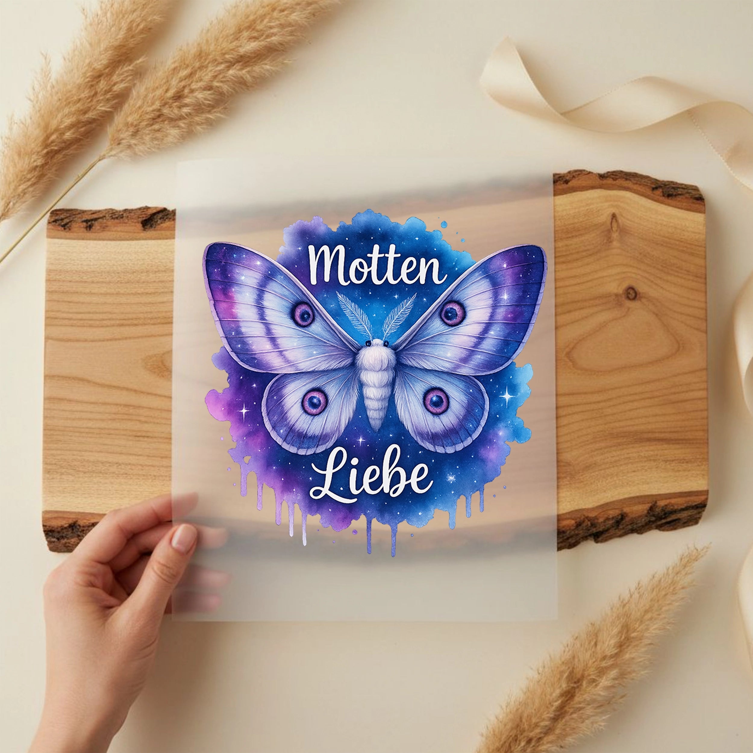 Bügelbild Motten Liebe