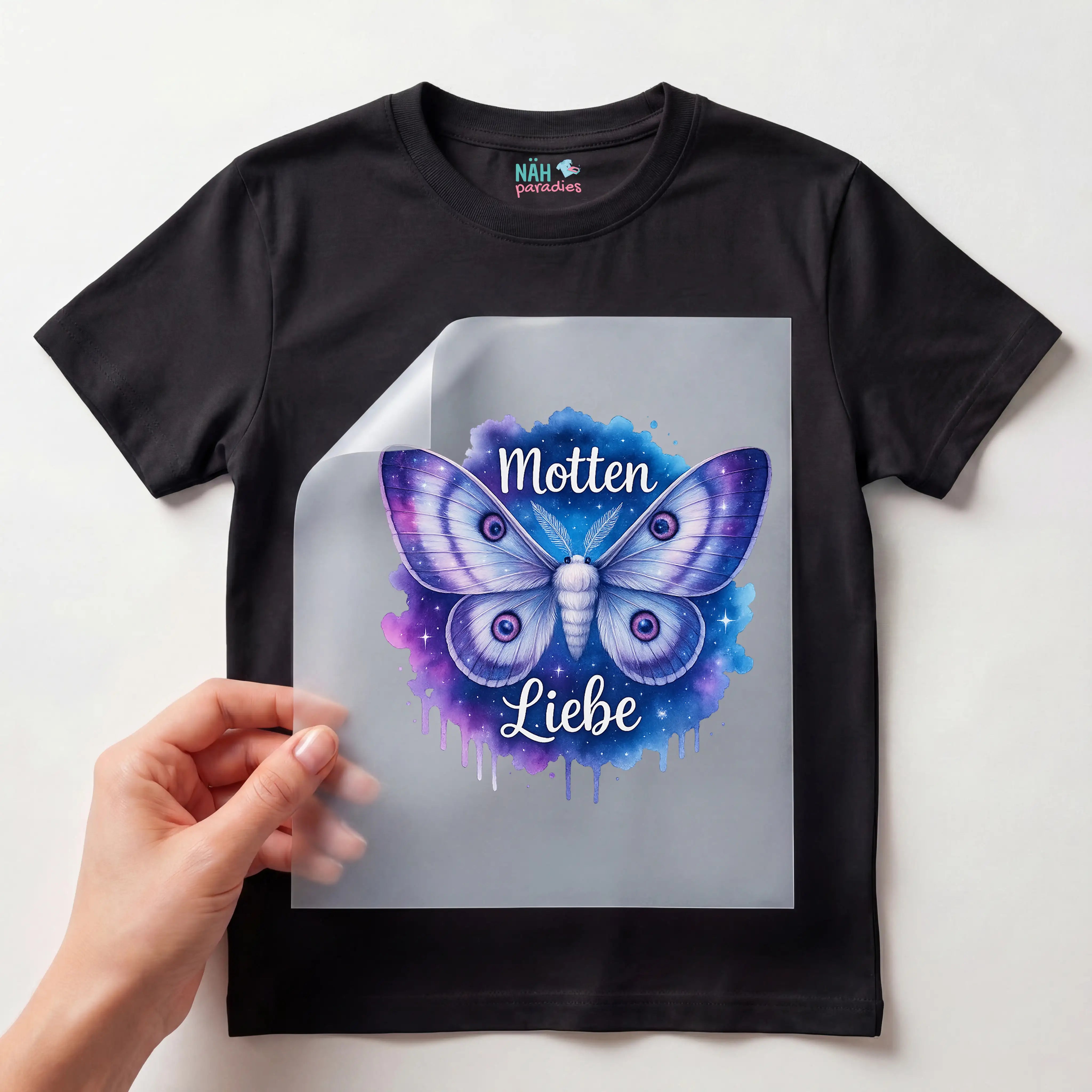 Bügelbild Motten Liebe
