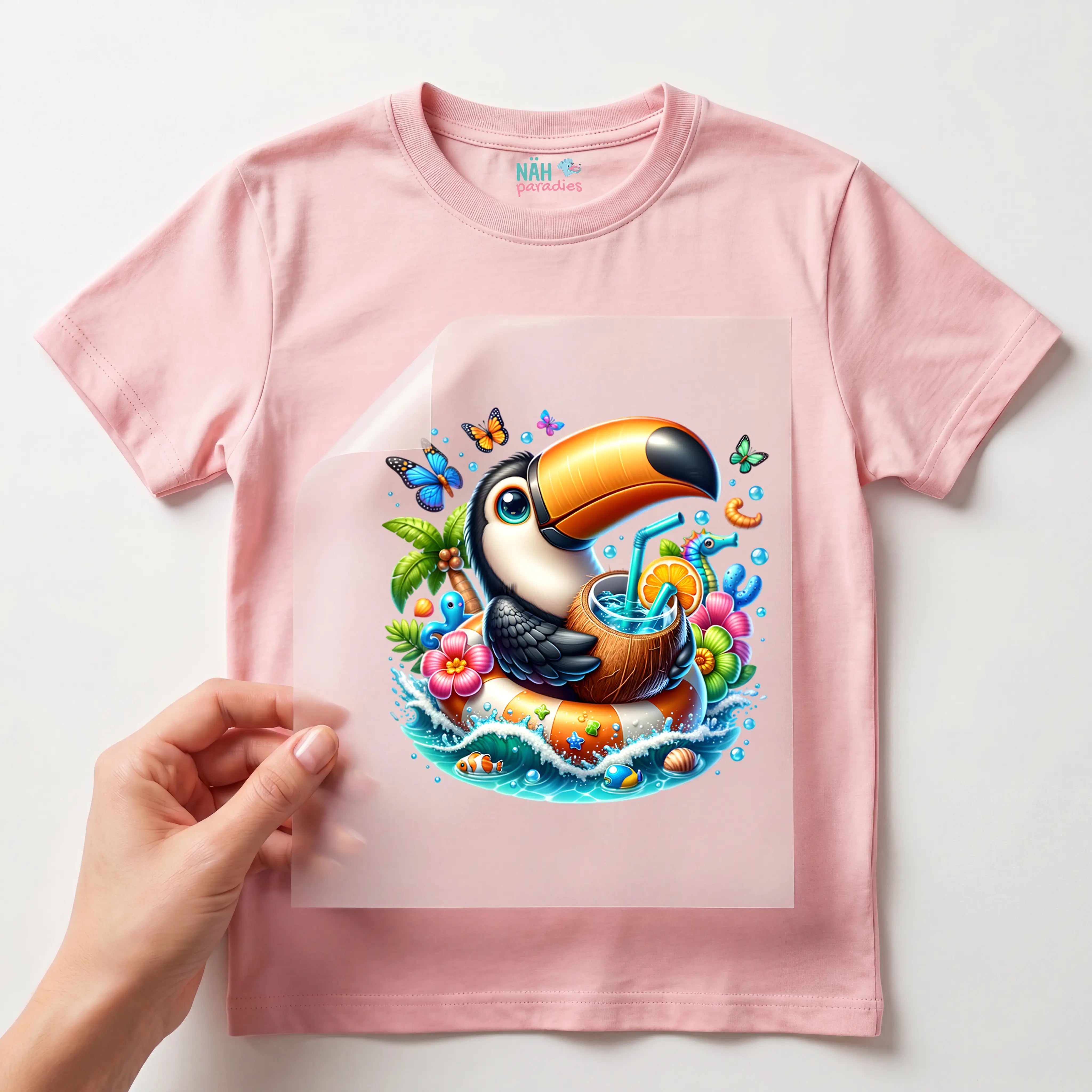 Bügelbild karibischer Tukan Dodo