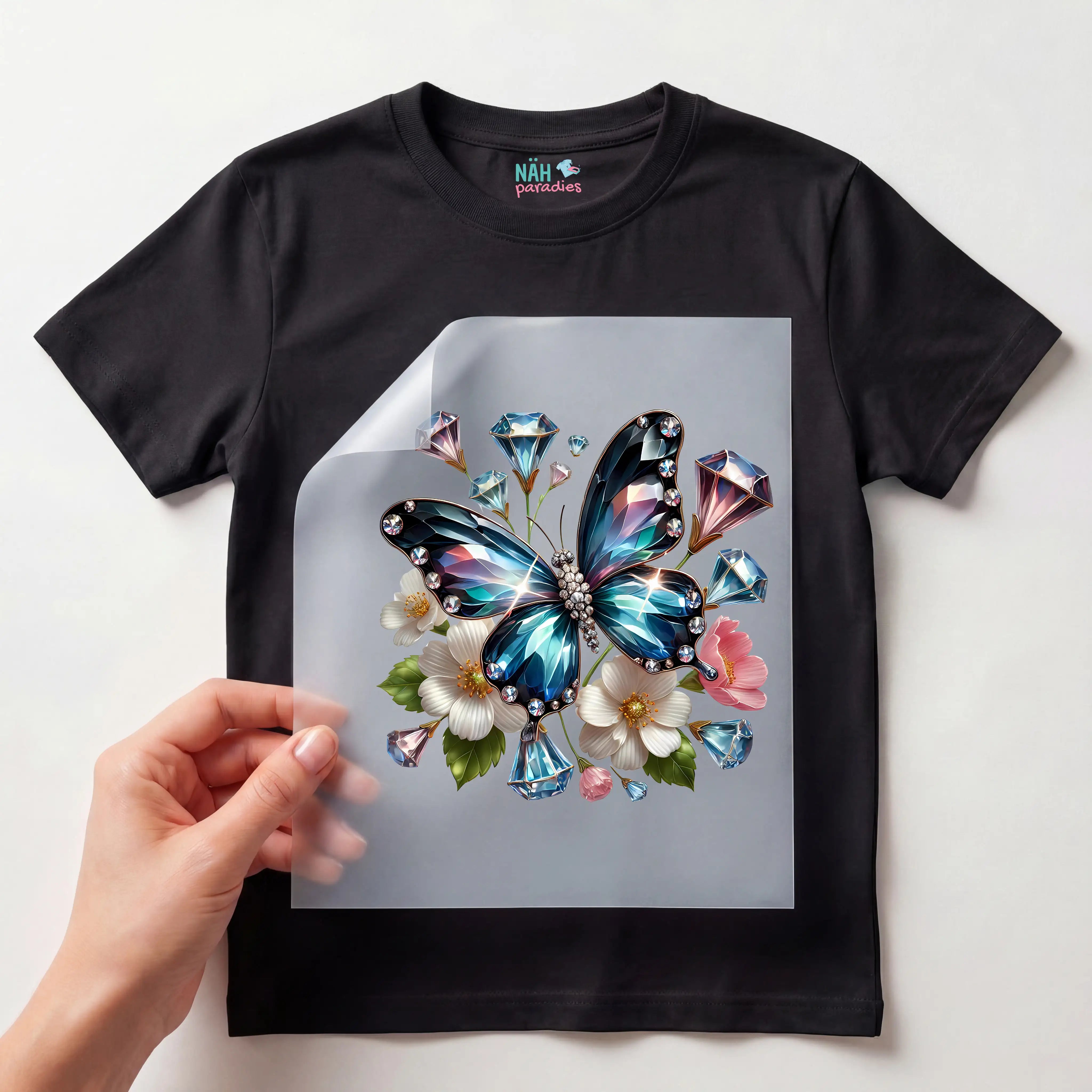 Bügelbild Juwel Schmetterling