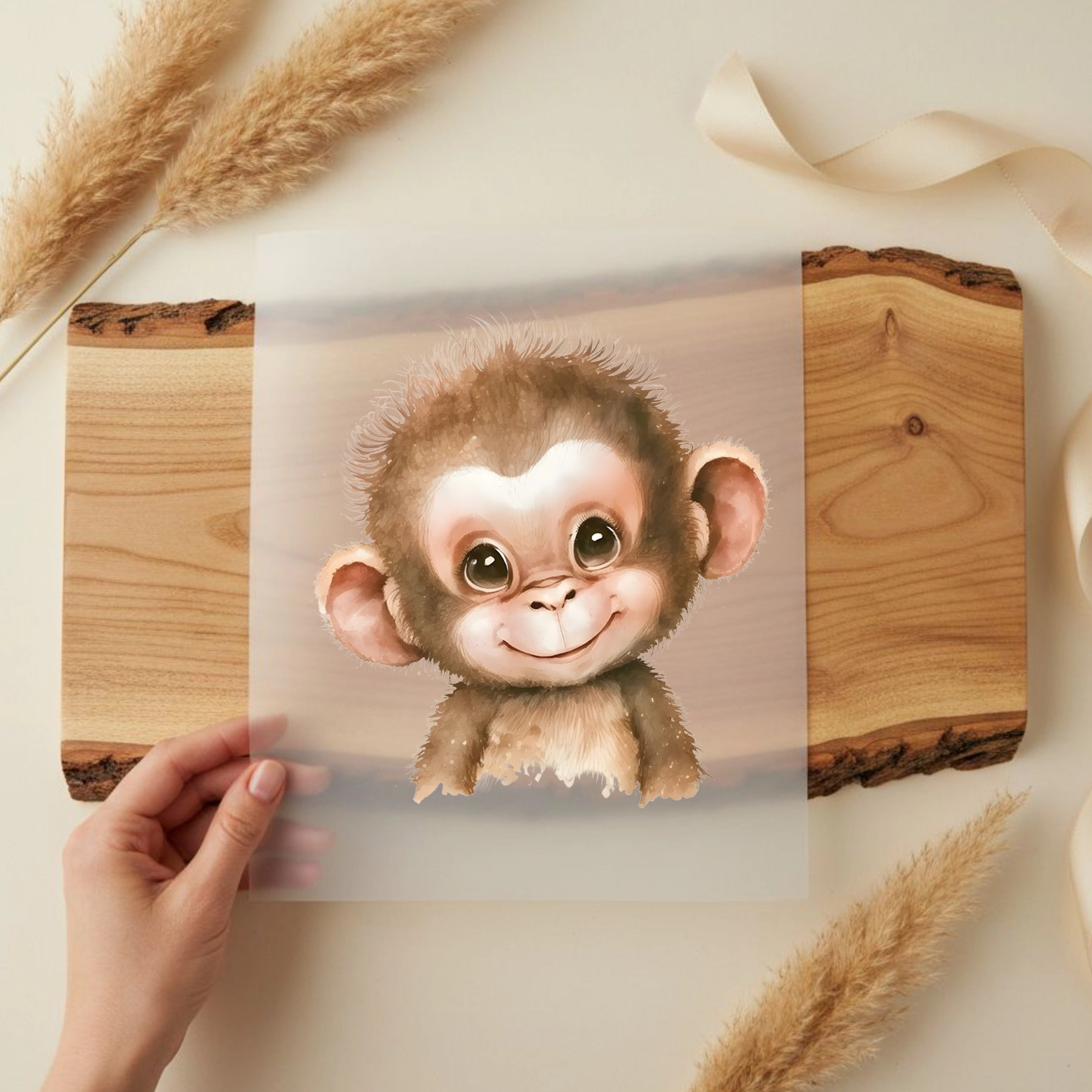 Bügelbild Äffchen Bobby