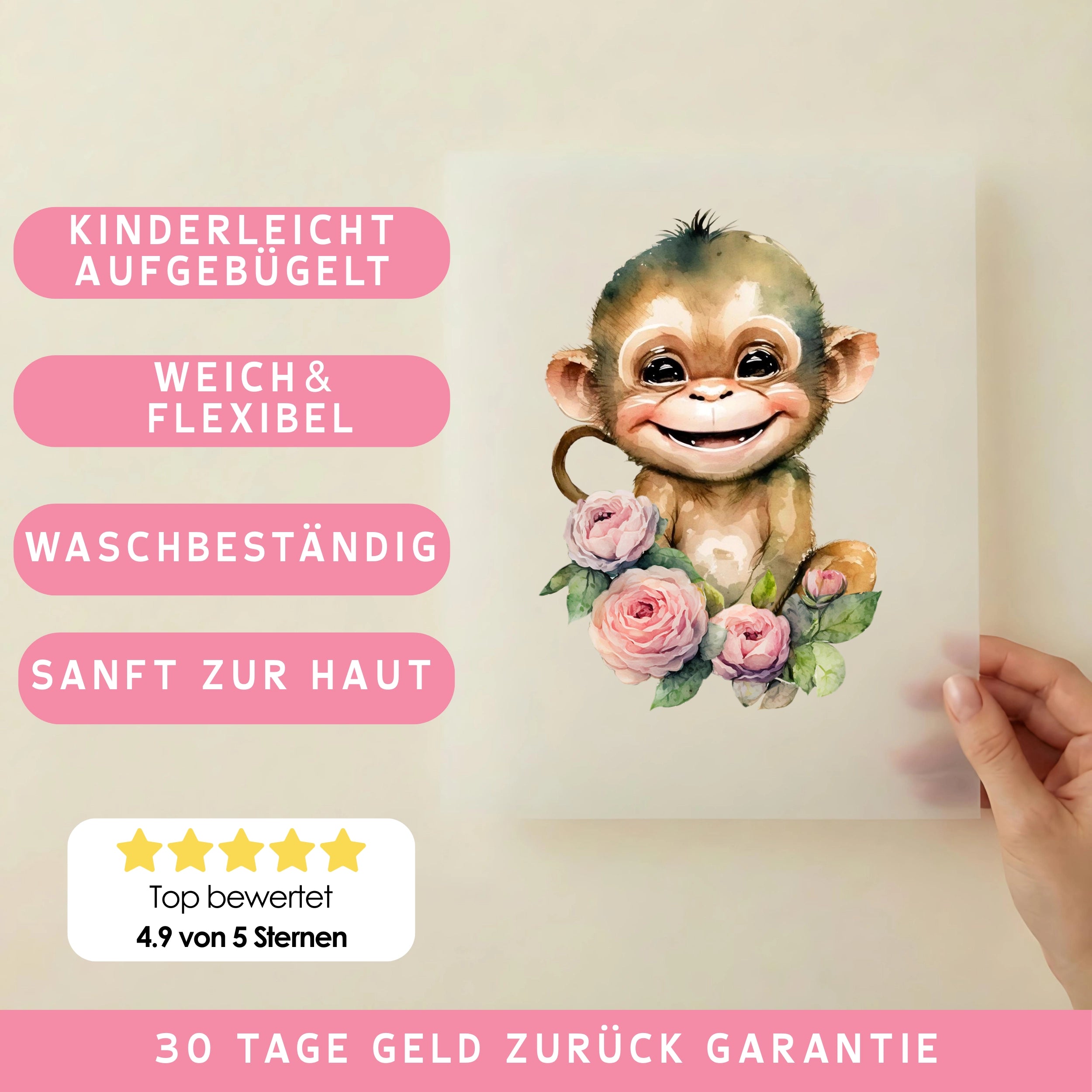 Bügelbild Äffchen Coco