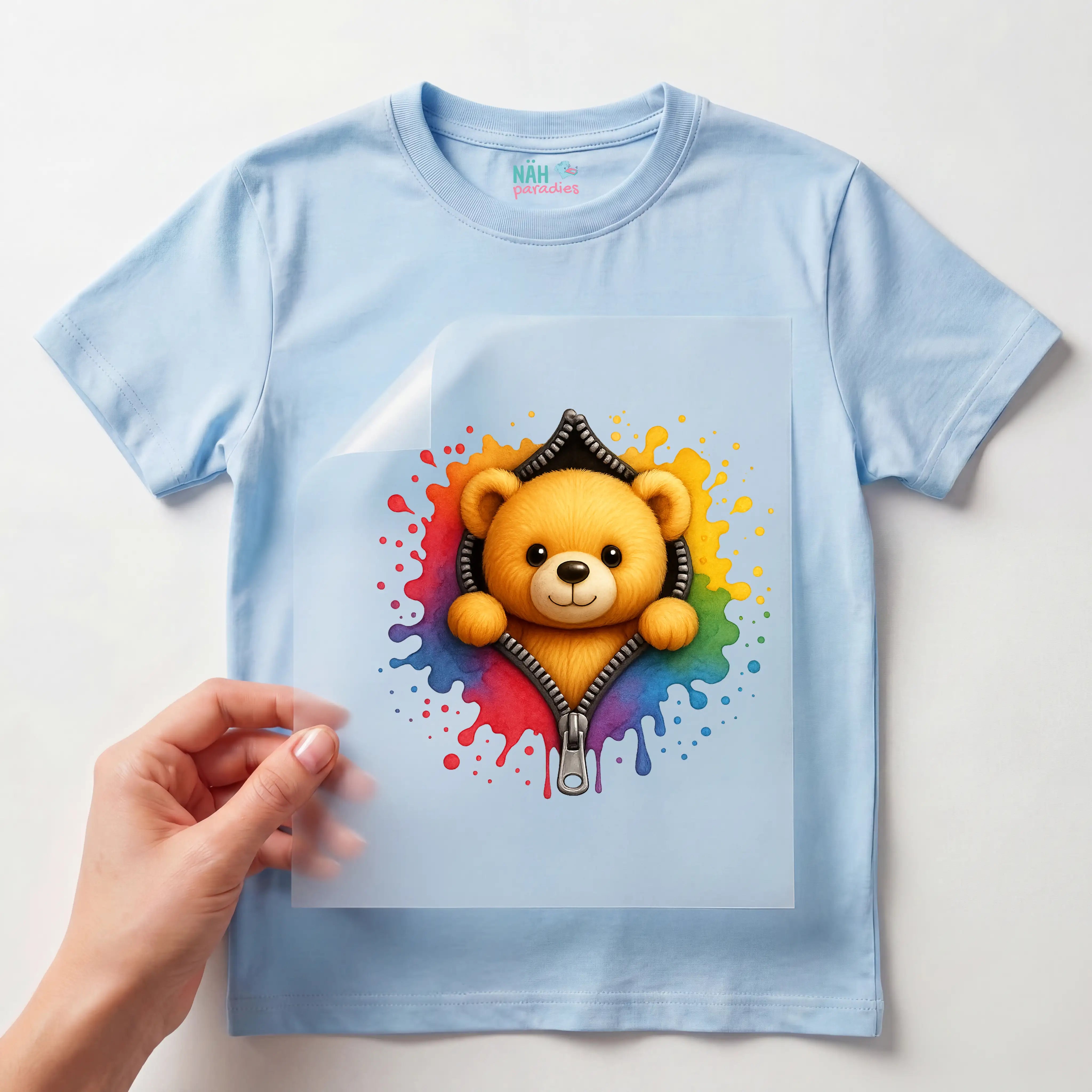 Bügelbild Teddy aus dem Reisverschluss