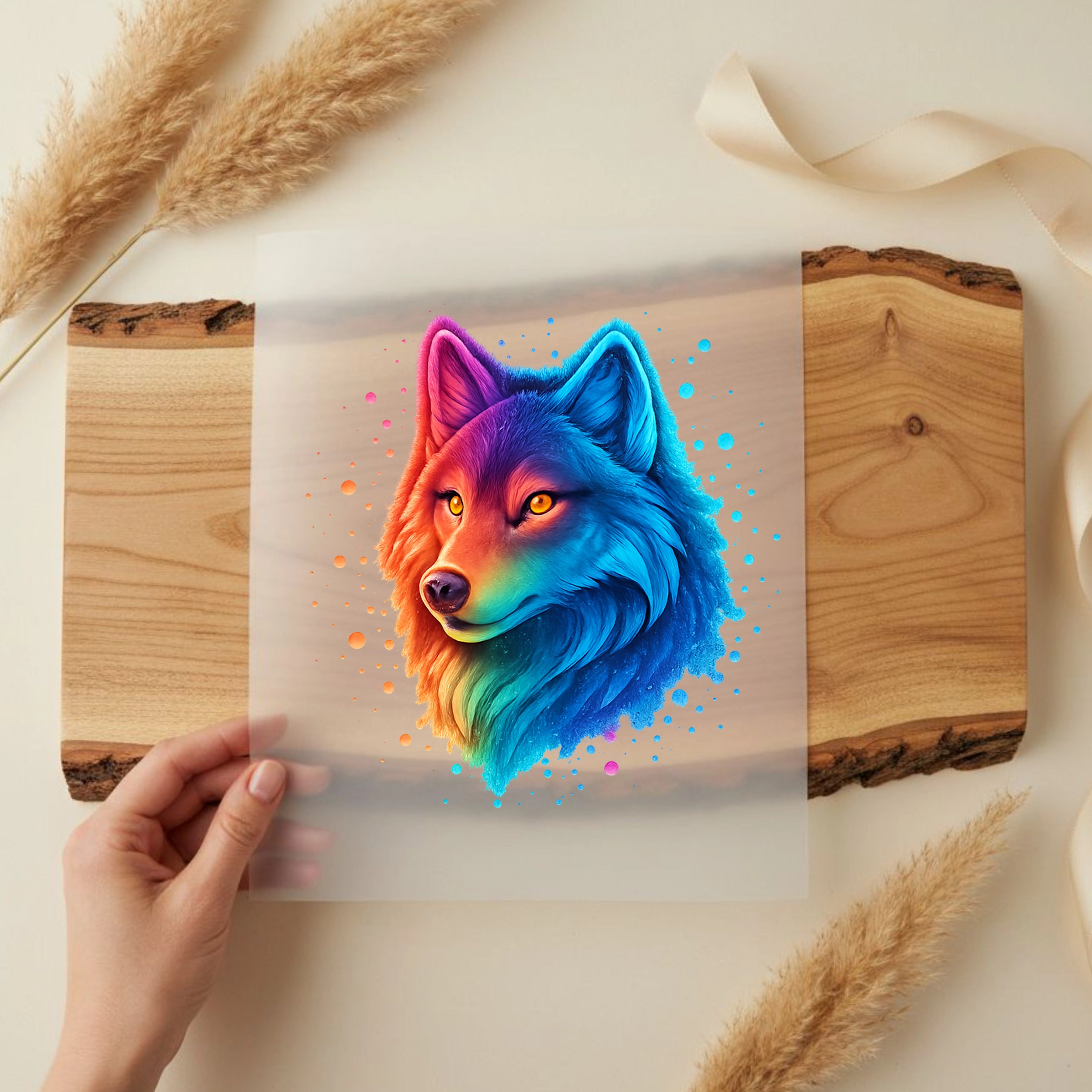 Bügelbild Magischer Wolf